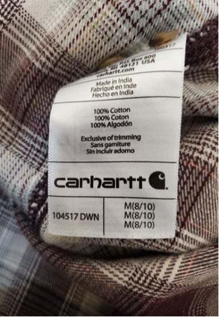 Carhartt Carhartt Women's Plaid Hooded Flannel Shirt Size Medium Size M / US 6-8 / IT 42-44 - 3 Thumbnail