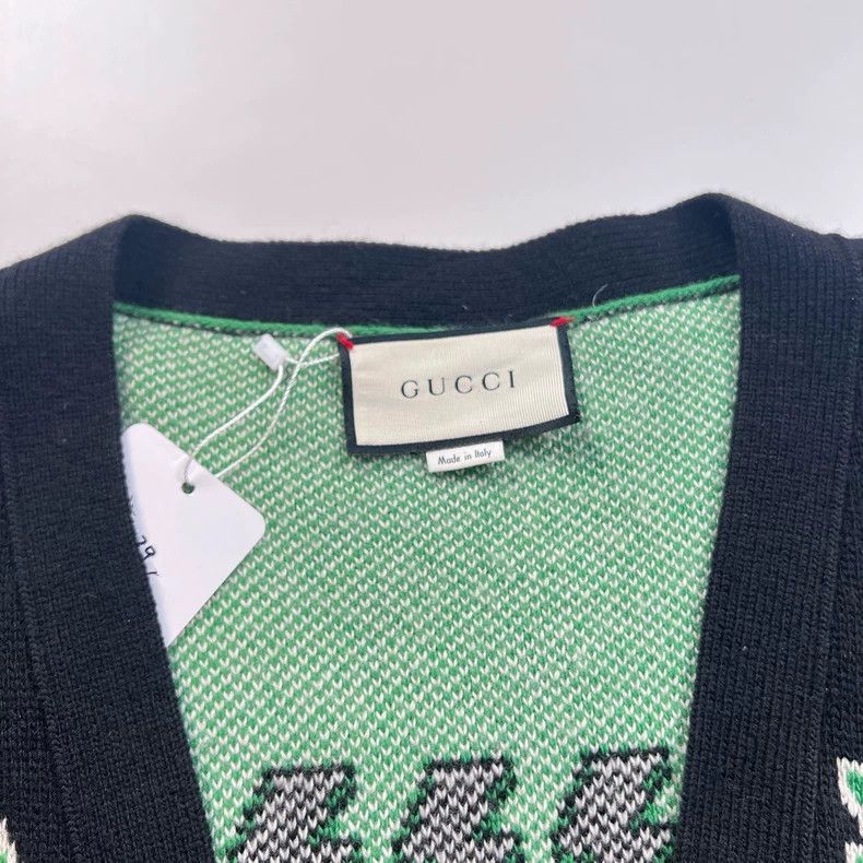 Gucci GucciColor-blocked knitted wool cardigan jacket 2503-Nextar Size US L / EU 52-54 / 3 - 3 Thumbnail