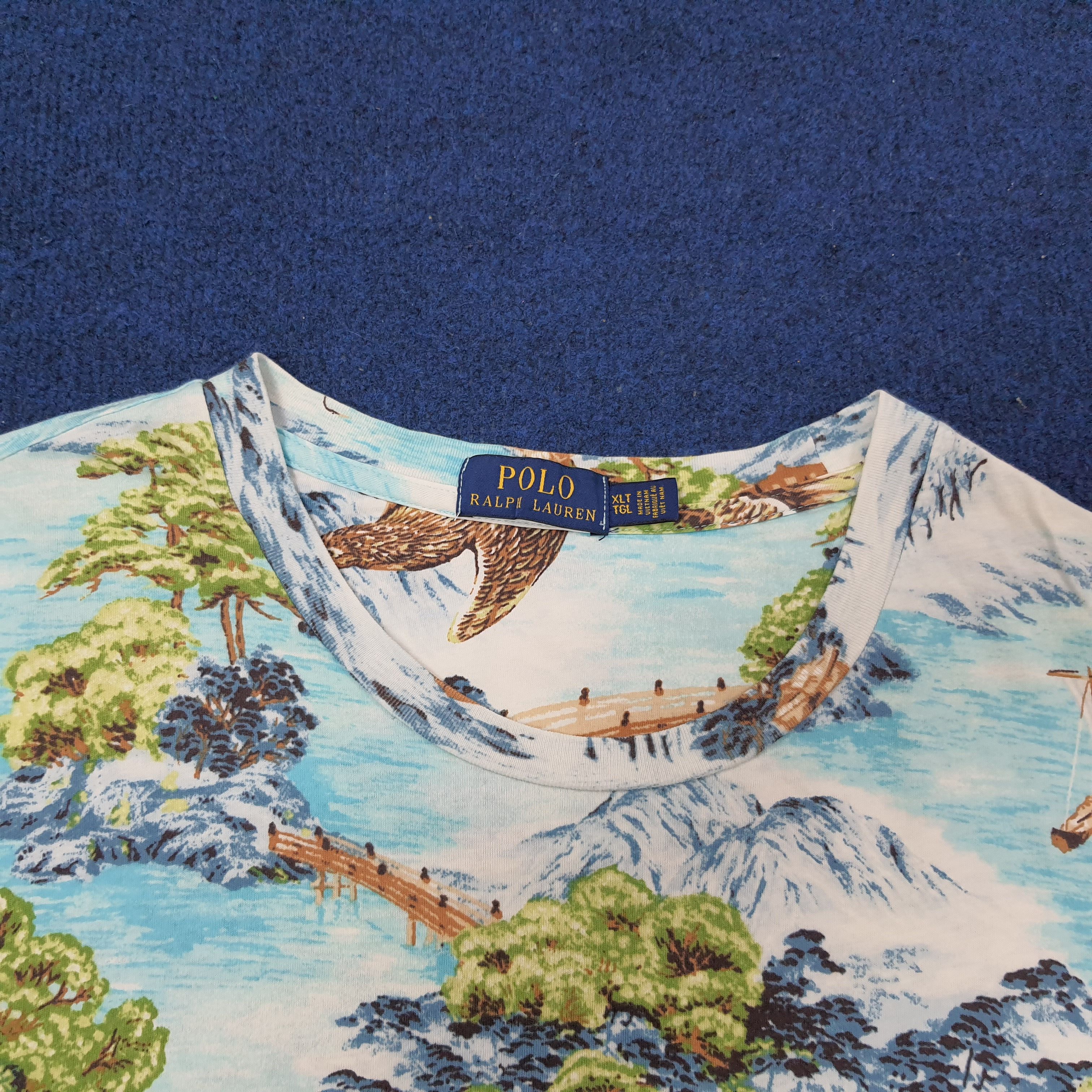 Polo Ralph Lauren Vintage POLO Ralph Lauren Overprint Pocket Tee C249N31 Size US XXL / EU 58 / 5 - 4 Thumbnail