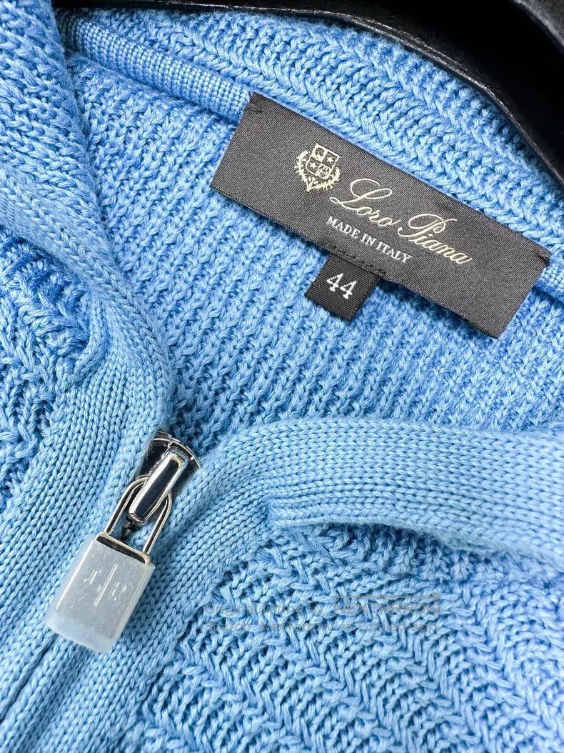 Loro Piana Loro Piana Blue women's ribbed hooded knit top Size M / US 6-8 / IT 42-44 - 5 Thumbnail