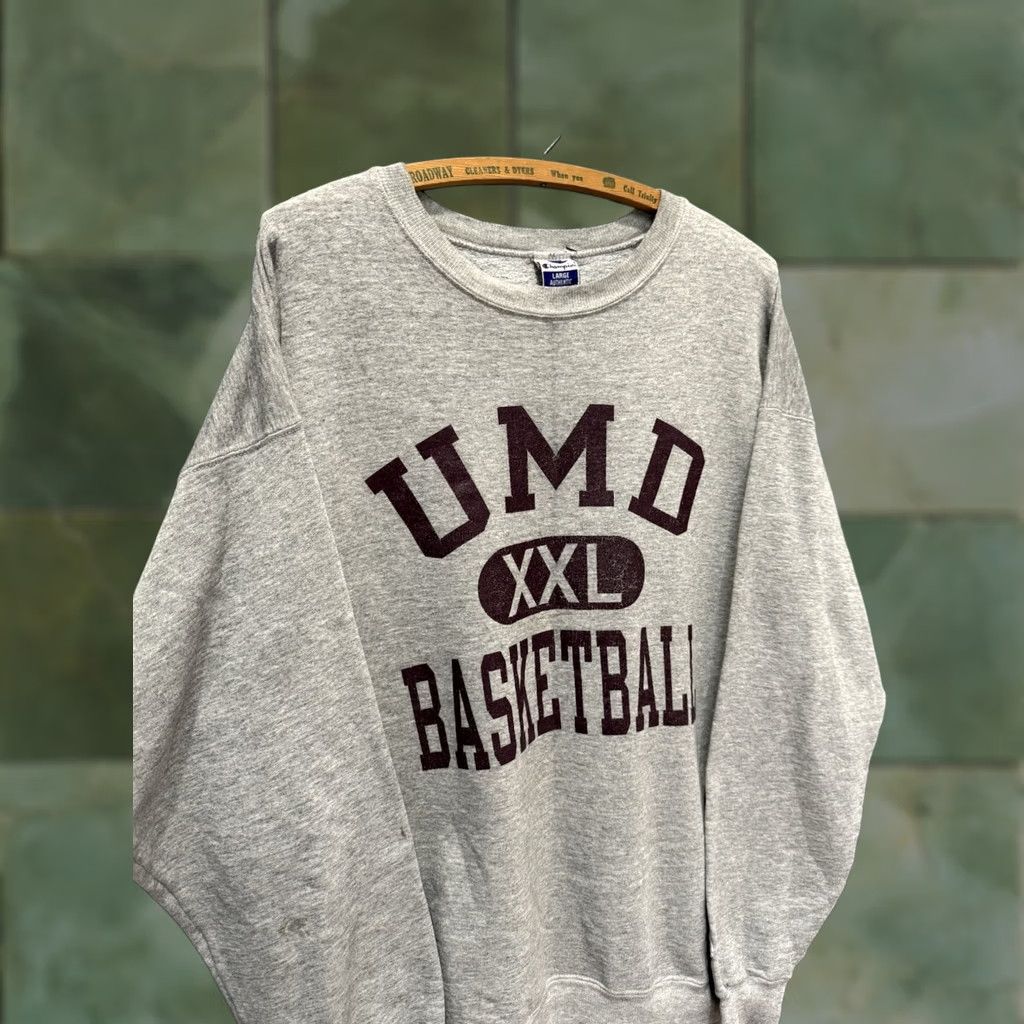 Champion VINTAGE 90s Champion Sweatshirt Basketball Gray L Men’s Pullover Large Shirt Size US L / EU 52-54 / 3 - 1 Thumbnail