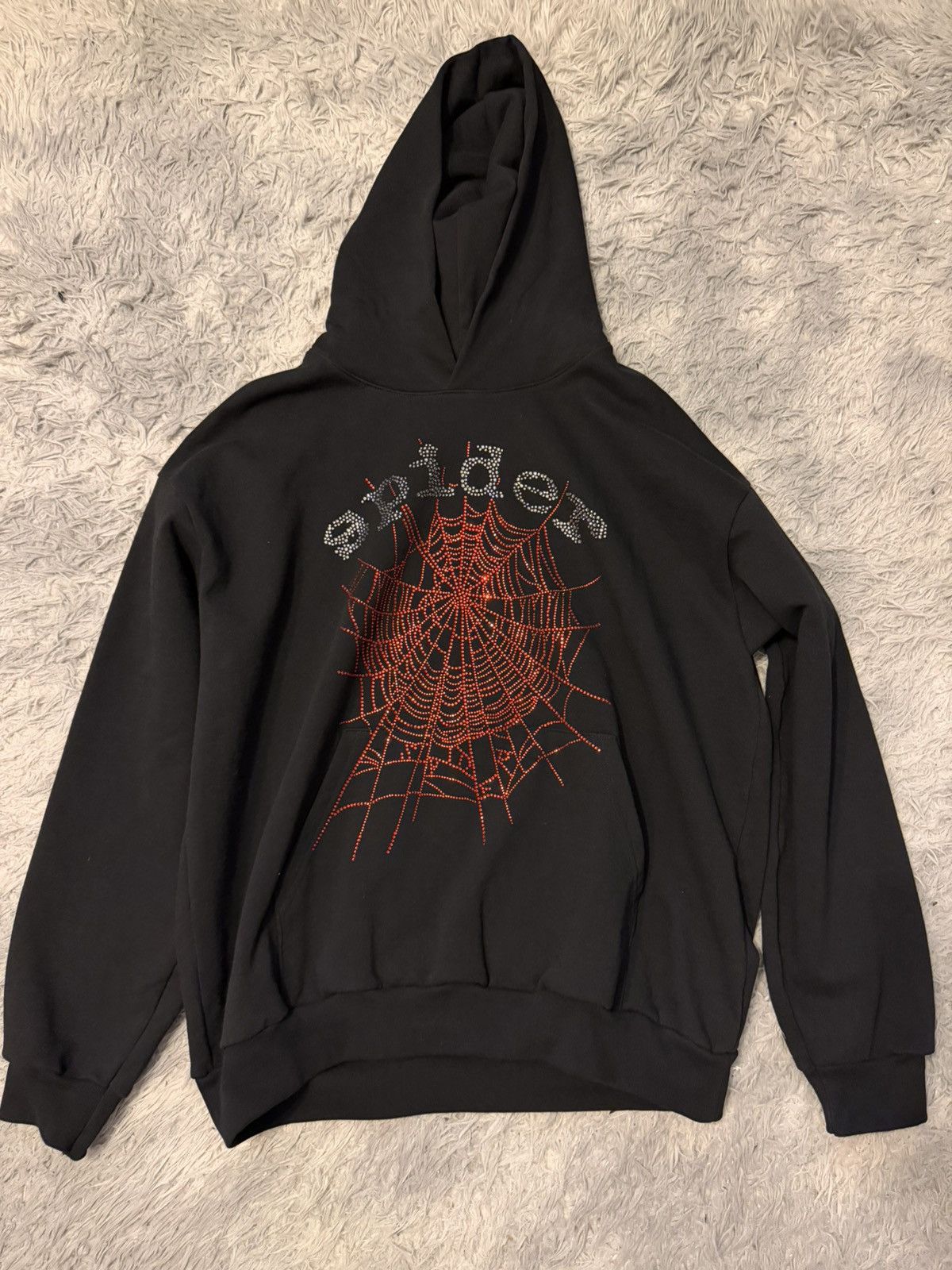 Sp5der rhinestone hoodie Size US XXL / EU 58 / 5 - 1 Thumbnail