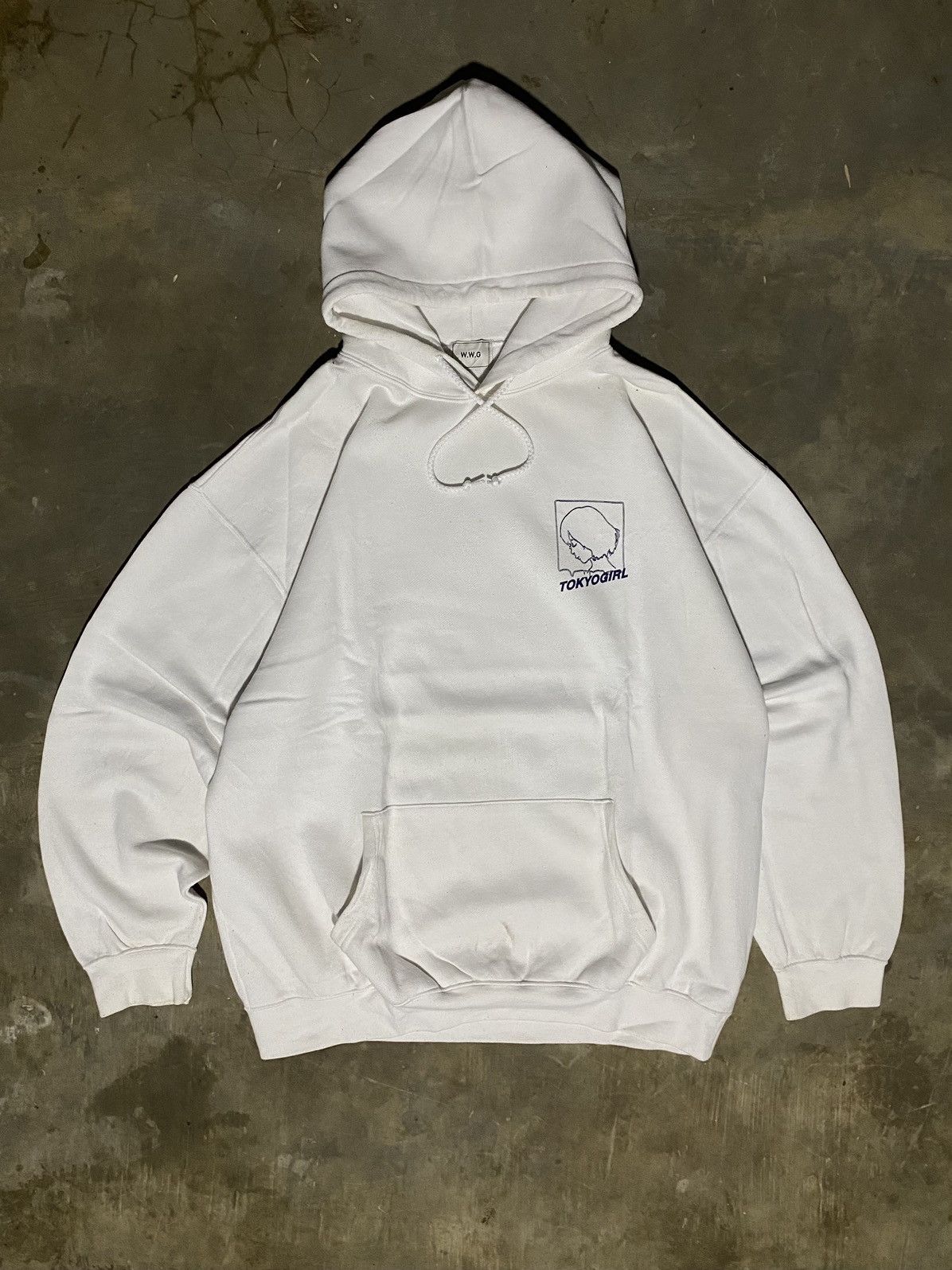 If Six Was Nine × Japanese Brand × Le Grande Bleu (L.G.B.) W.W.G Tokyo Girl Big Logo Pullover Hoodie #3443-122 Size US XXL / EU 58 / 5 - 2 Thumbnail