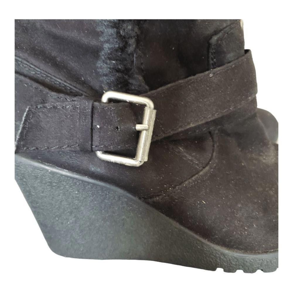 Donald Pliner CT1809a Donald J Pliner Black Suede Fur Top Boots 6.5 Size US 6.5 / IT 36.5 - 2 Thumbnail