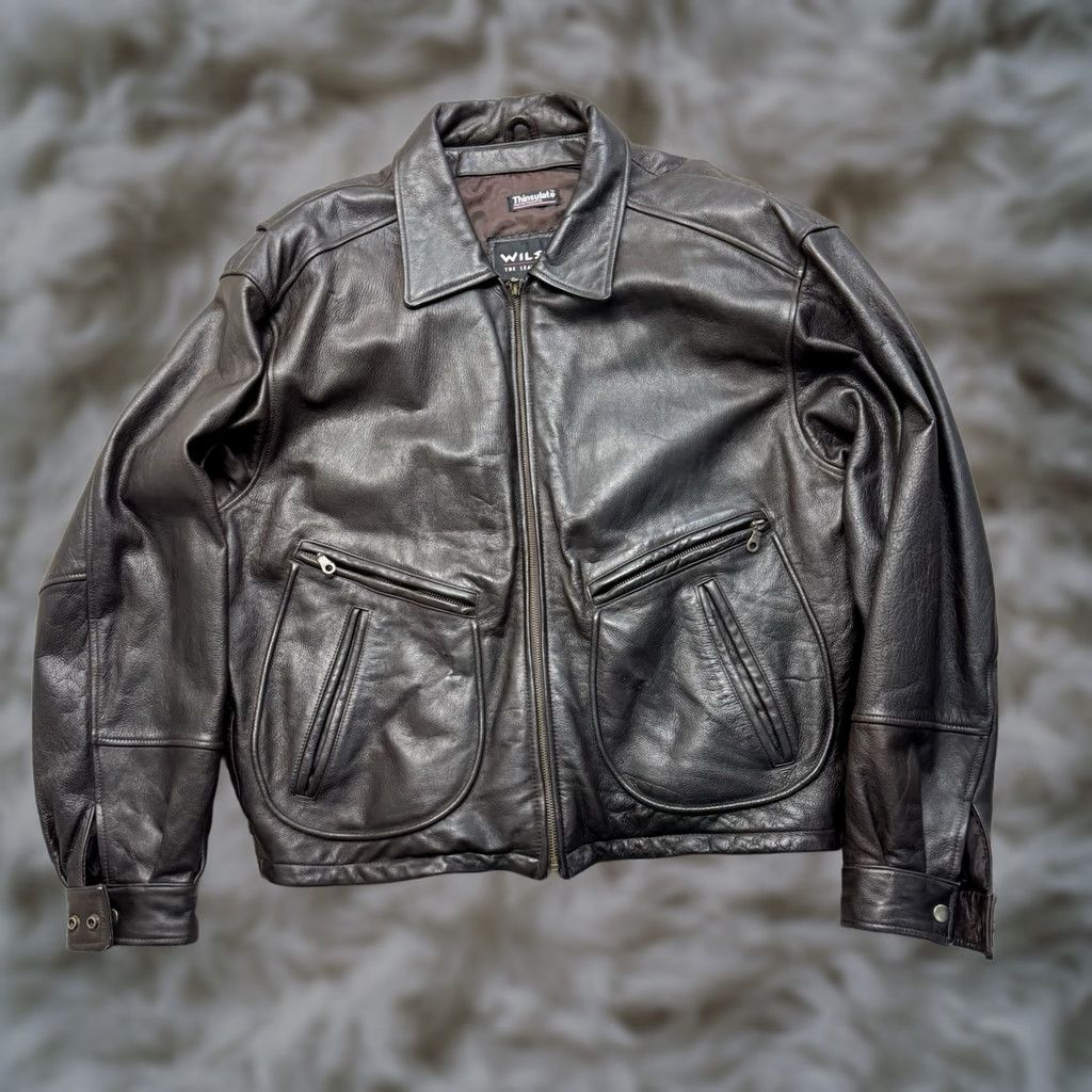 Vintage VINTAGE Wilsons Leather Bomber Jacket Mens L Thinsulate Lined Brown Solid Jacket Size US L / EU 52-54 / 3 - 1 Thumbnail