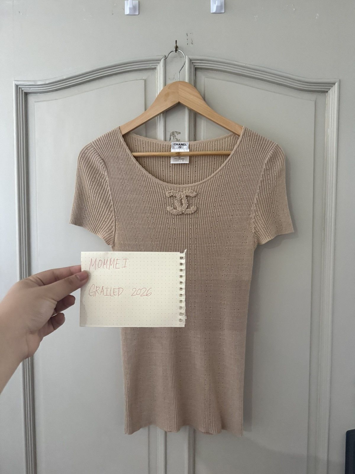Chanel Chanel Ribbed Logo Top Size M / US 6-8 / IT 42-44 - 1 Thumbnail