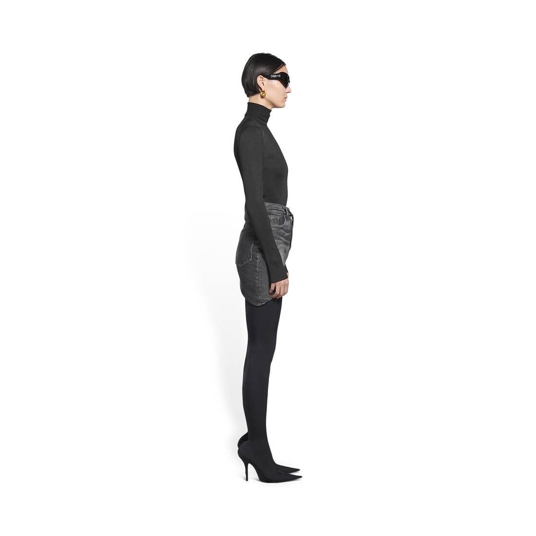 Balenciaga o1srvl11e1025 Hourglass Skirt in Black Size 26" / US 2 / IT 38 - 3 Thumbnail