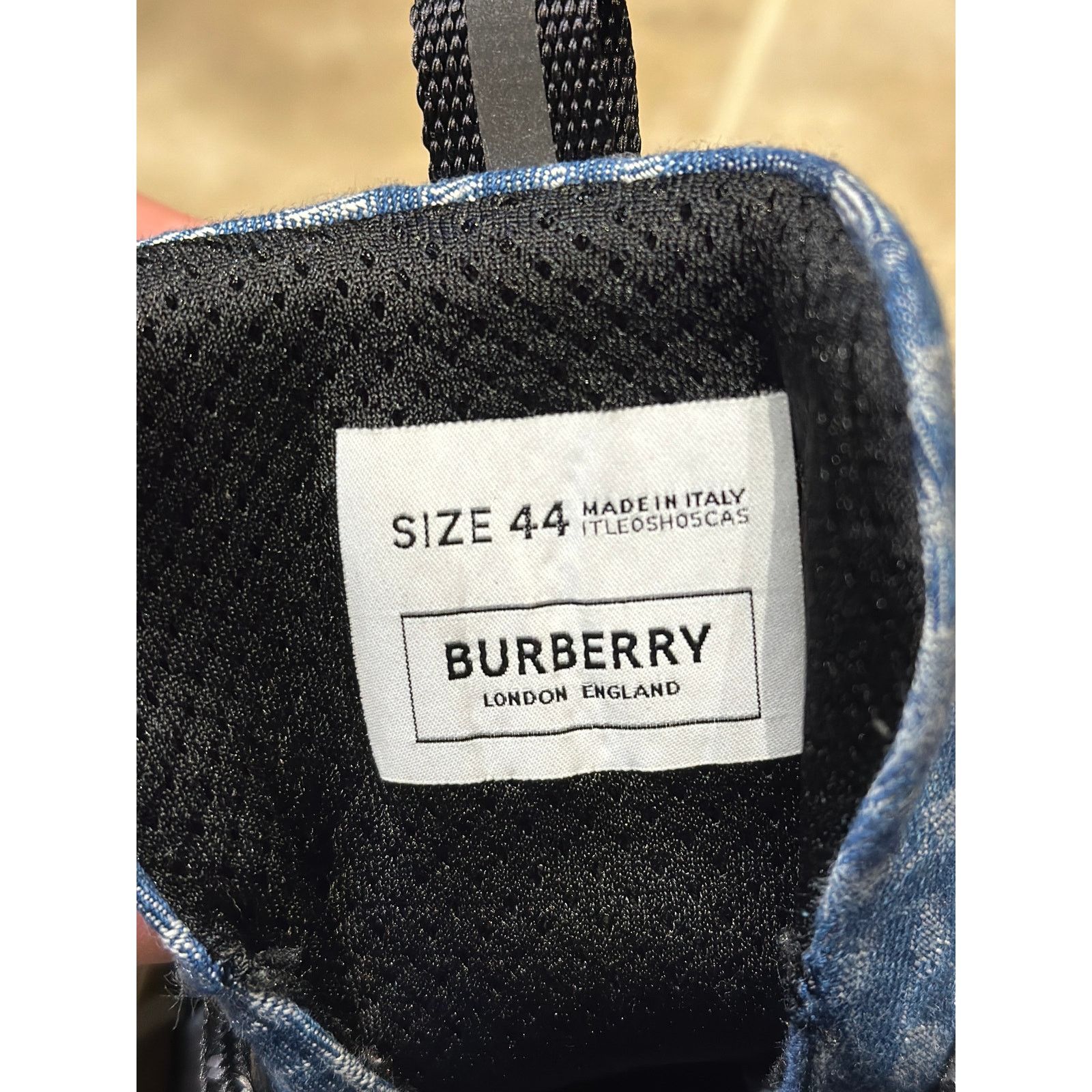 Burberry Burberry Arthur Monogram Print Sneaker Blue | Size 11US Size US 11 / EU 44 - 10 Thumbnail