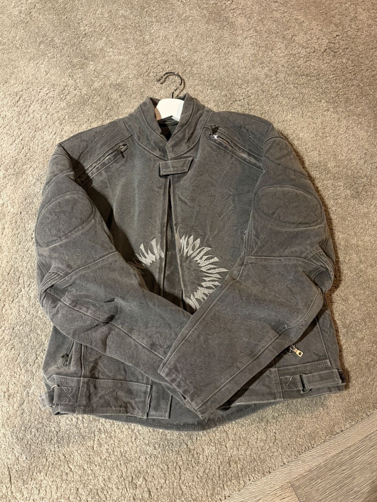 Other ADWOA Grey Denim Biker Jacket Size US M / EU 48-50 / 2 - 4 Thumbnail