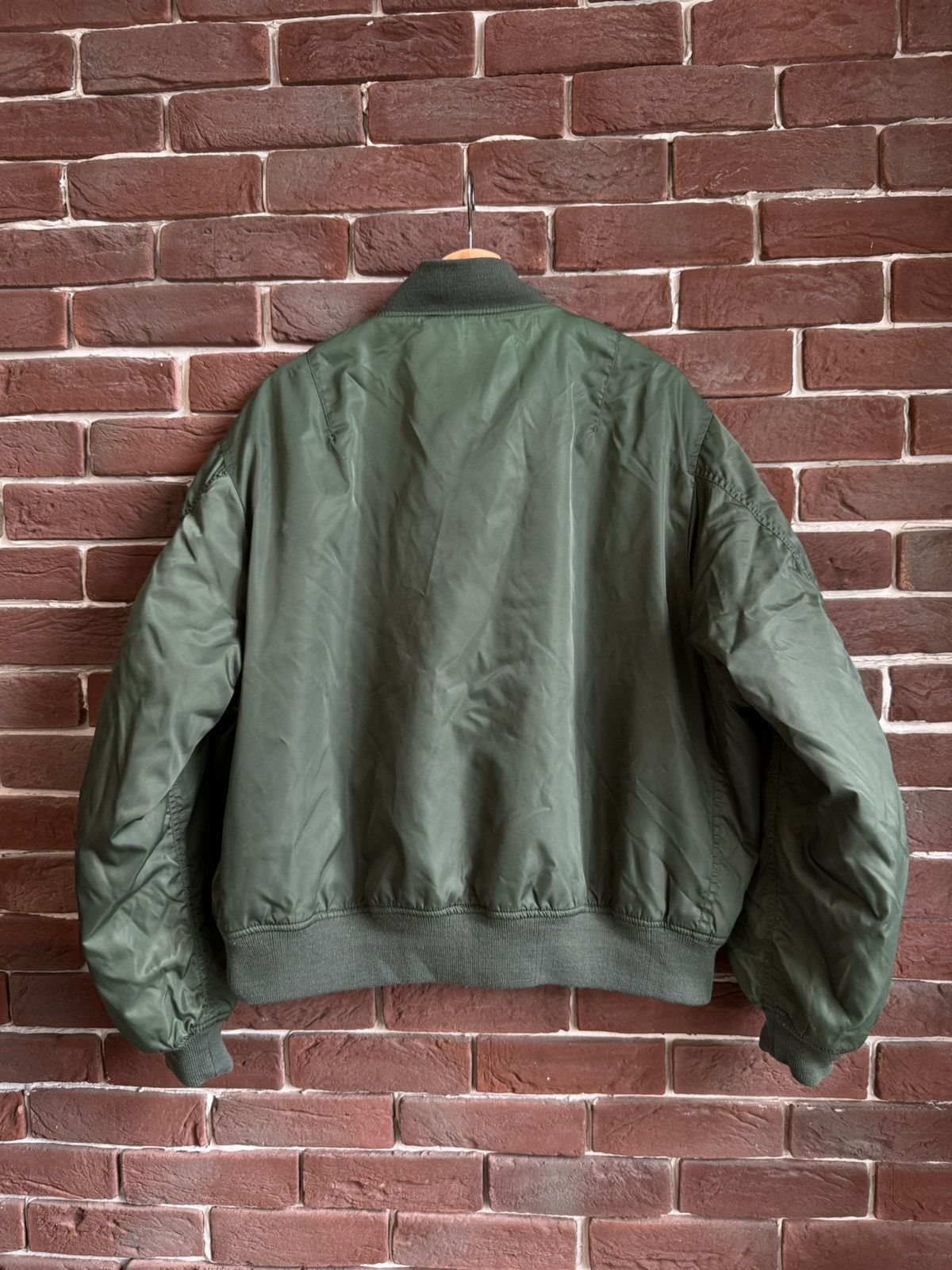 Vintage Ma1 Flyer Green Vintage Nylon Bomber Jacket Boxy Fit Rare Size US M / EU 48-50 / 2 - 2 Thumbnail