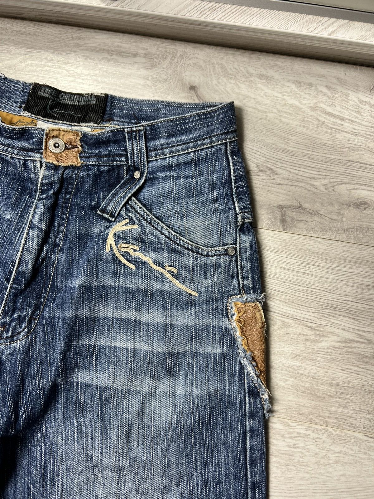 Karl Kani × Vintage Rare Vintage Karl Kani Baggy Denim Pants Big Logo Jeans Size US 30 / EU 46 - 13 Thumbnail