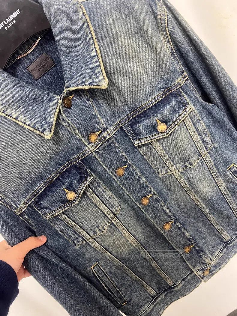 Saint Laurent Paris Saint Laurent Paris Classic Blue Denim Jacket Size US M / EU 48-50 / 2 - 6 Thumbnail