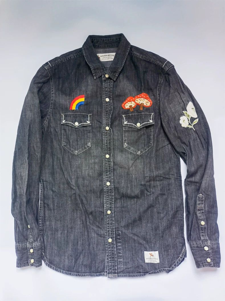 Neighborhood Neighborhood Early Embroidered Denim Shirt - dmc Size US S / EU 44-46 / 1 - 1 Thumbnail