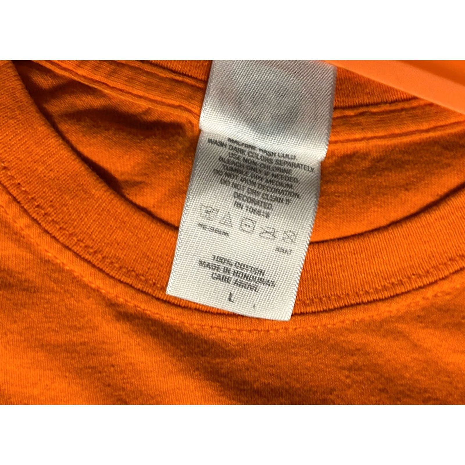 Spell Vintage Clemson University Big Front Spell out Shirt Adult Large Orange Short Sleeve Size US L / EU 52-54 / 3 - 7 Thumbnail