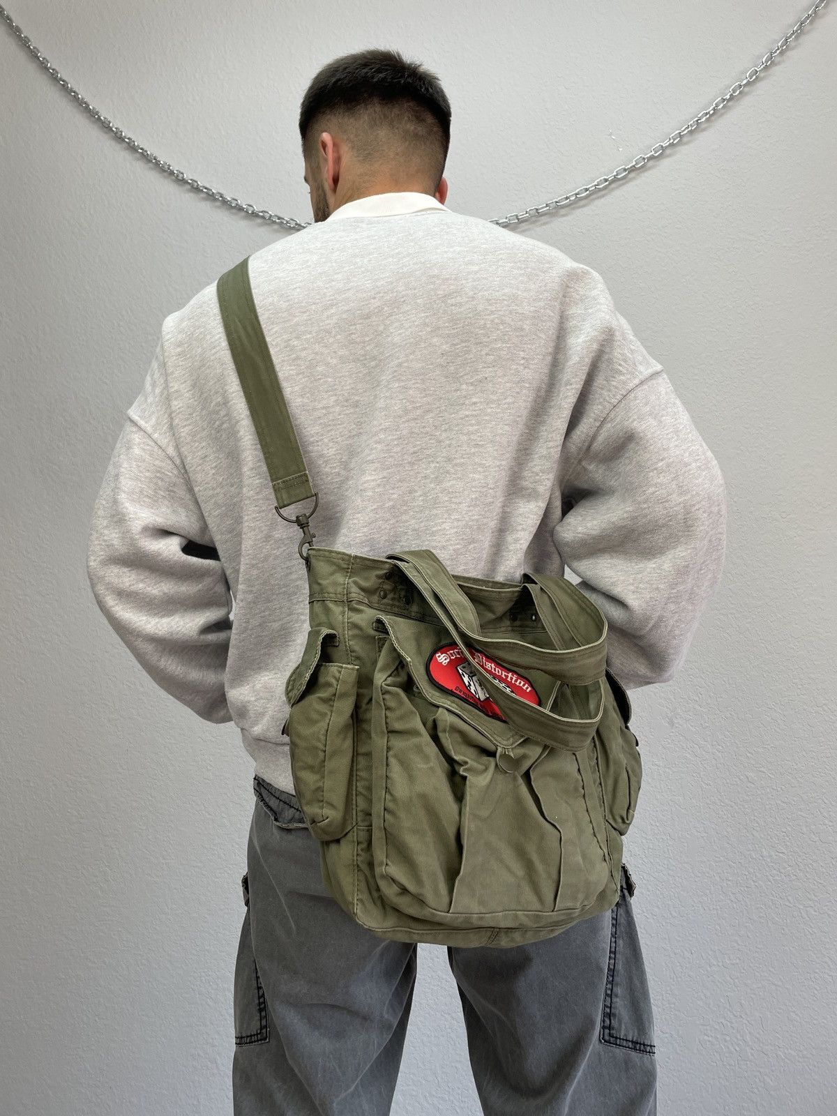 Diesel Vintage 00s Like Diesel multi pocket Denim messenger Bag Size ONE SIZE - 1 Thumbnail