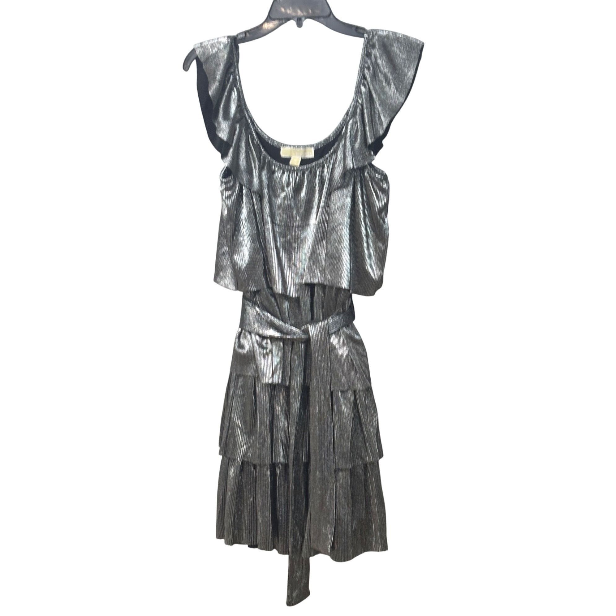Other Michael Michael Kors Metallic Tiered Off-The-Shoulder Dress Size M / US 6-8 / IT 42-44 - 12 Thumbnail