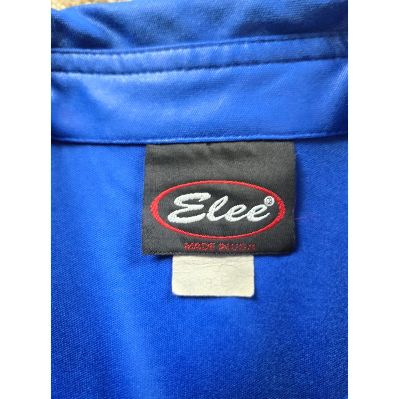 Lee VINTAGE Elee Shirt Mens Small Blue Button Up Short Sleeve Shiny Raver Y2K Graphic Print Size US S / EU 44-46 / 1 - 3 Thumbnail