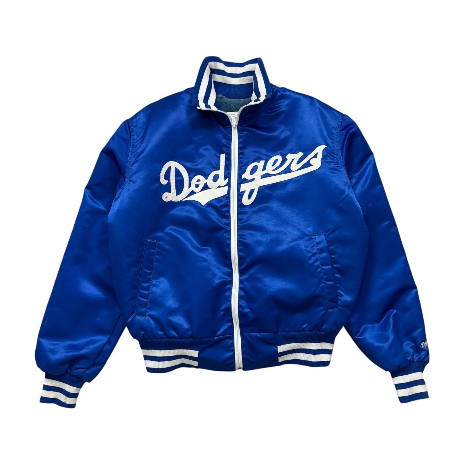 MLB VTG LA DODGERS LICENSED SATIN JACKET DUGOUT SHERPA LINED Size US M / EU 48-50 / 2 - 1 Thumbnail