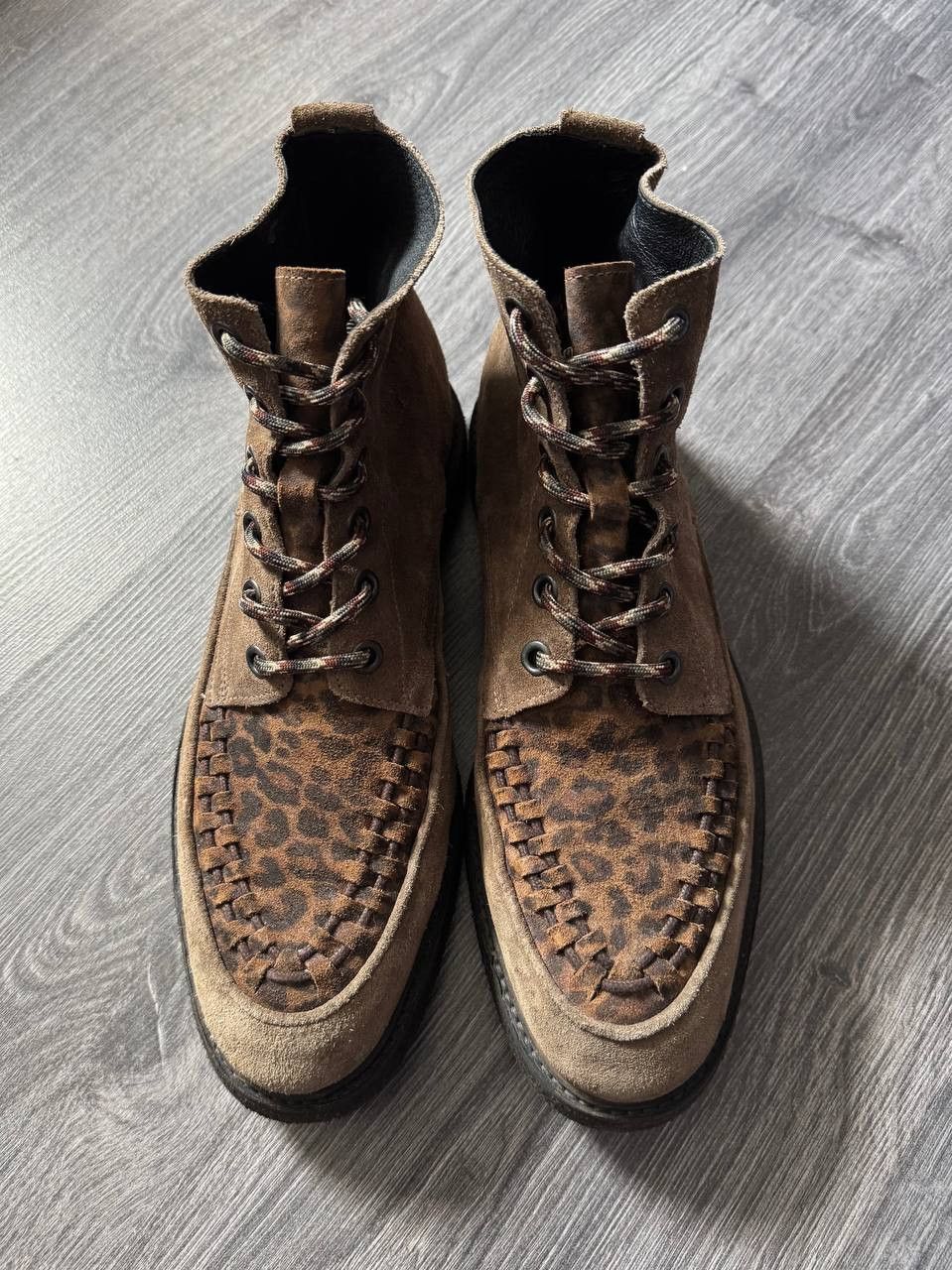 Allsaints AllSaints Moth Leather Suede Boot Taupe Animal Print Size US 11 / EU 44 - 5 Thumbnail