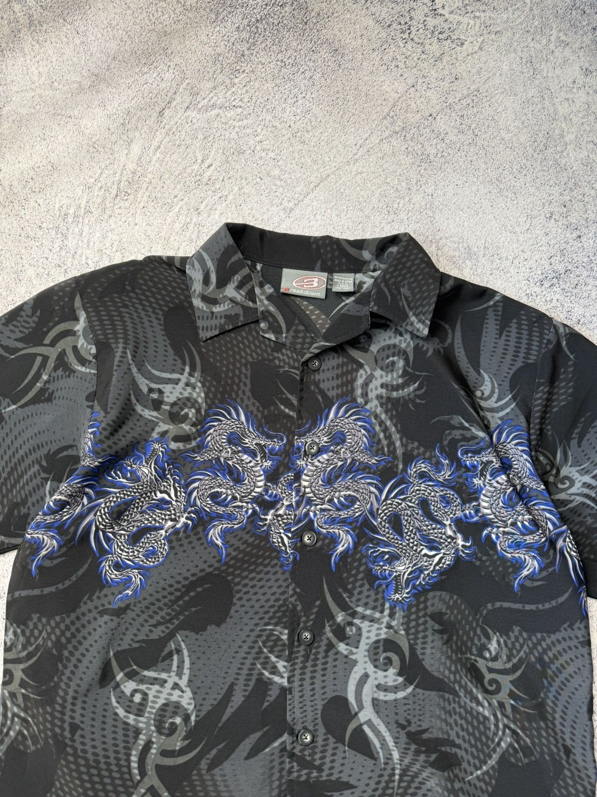 Japanese Brand Vintage Y2k Dragon Shirt Balenciaga Look Alike Size US L / EU 52-54 / 3 - 5 Thumbnail