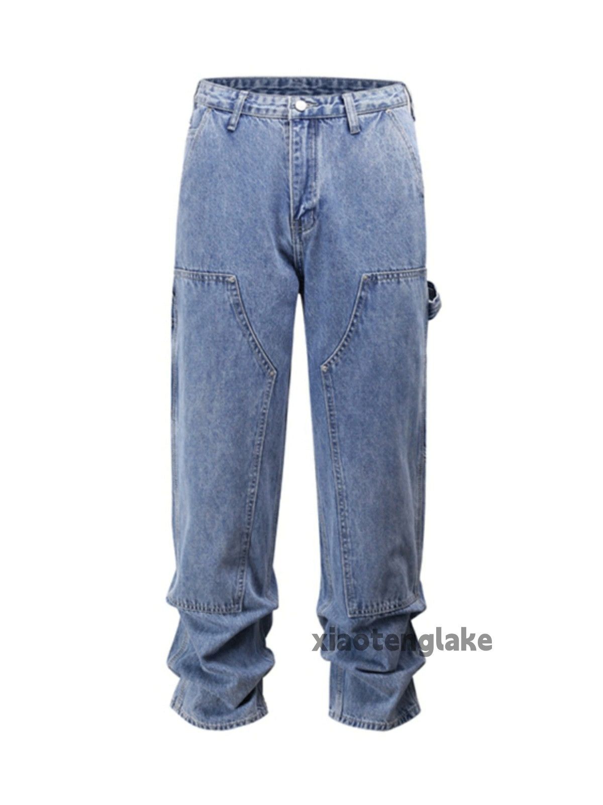 Jean × Vintage washed faded utility carpenter hiphop baggy jeans Size US 36 / EU 52 - 3 Thumbnail
