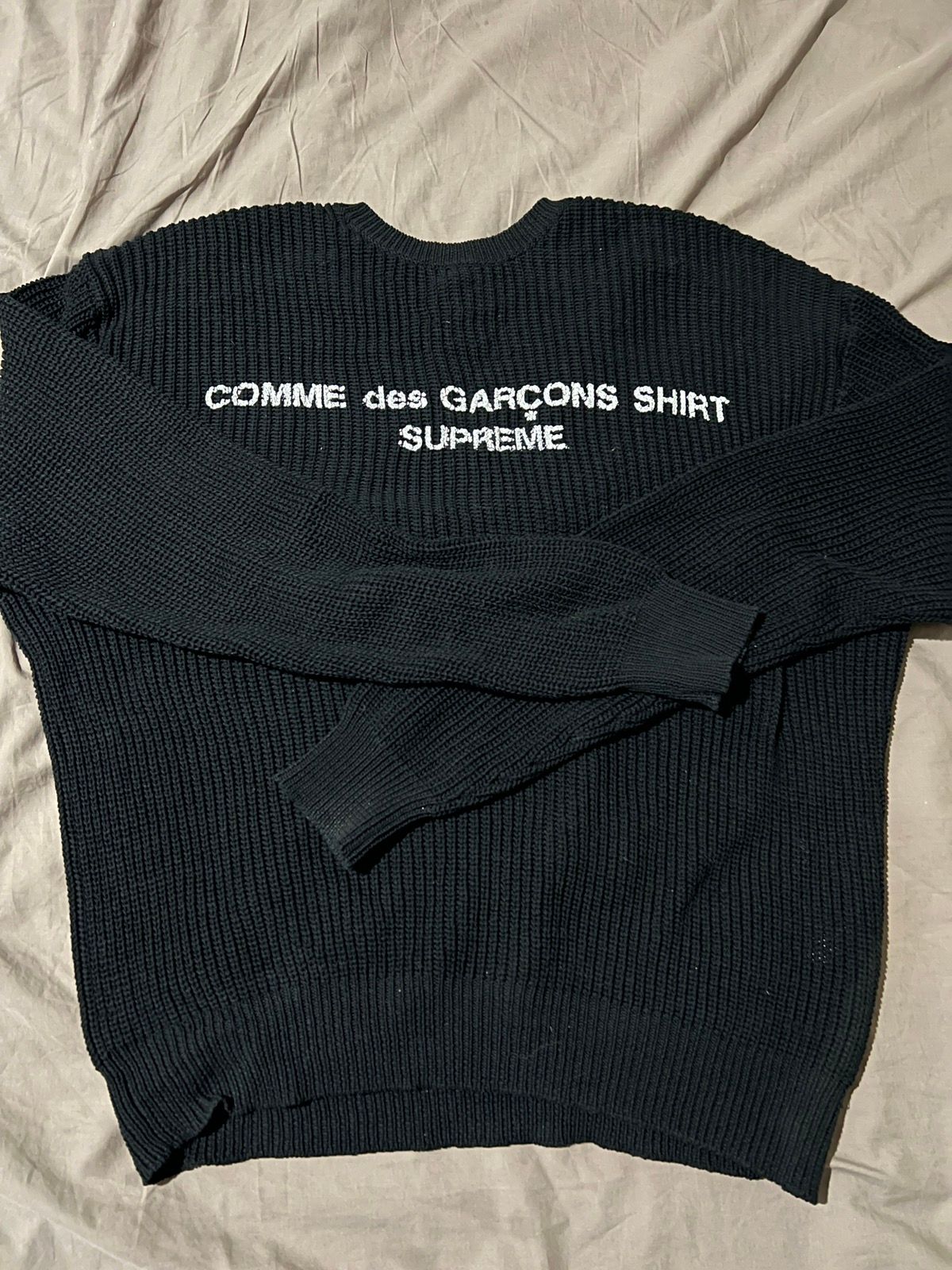 Pre-owned Comme Des Garcons X Supreme Comme Des Garcons Shirt Sweater In Black
