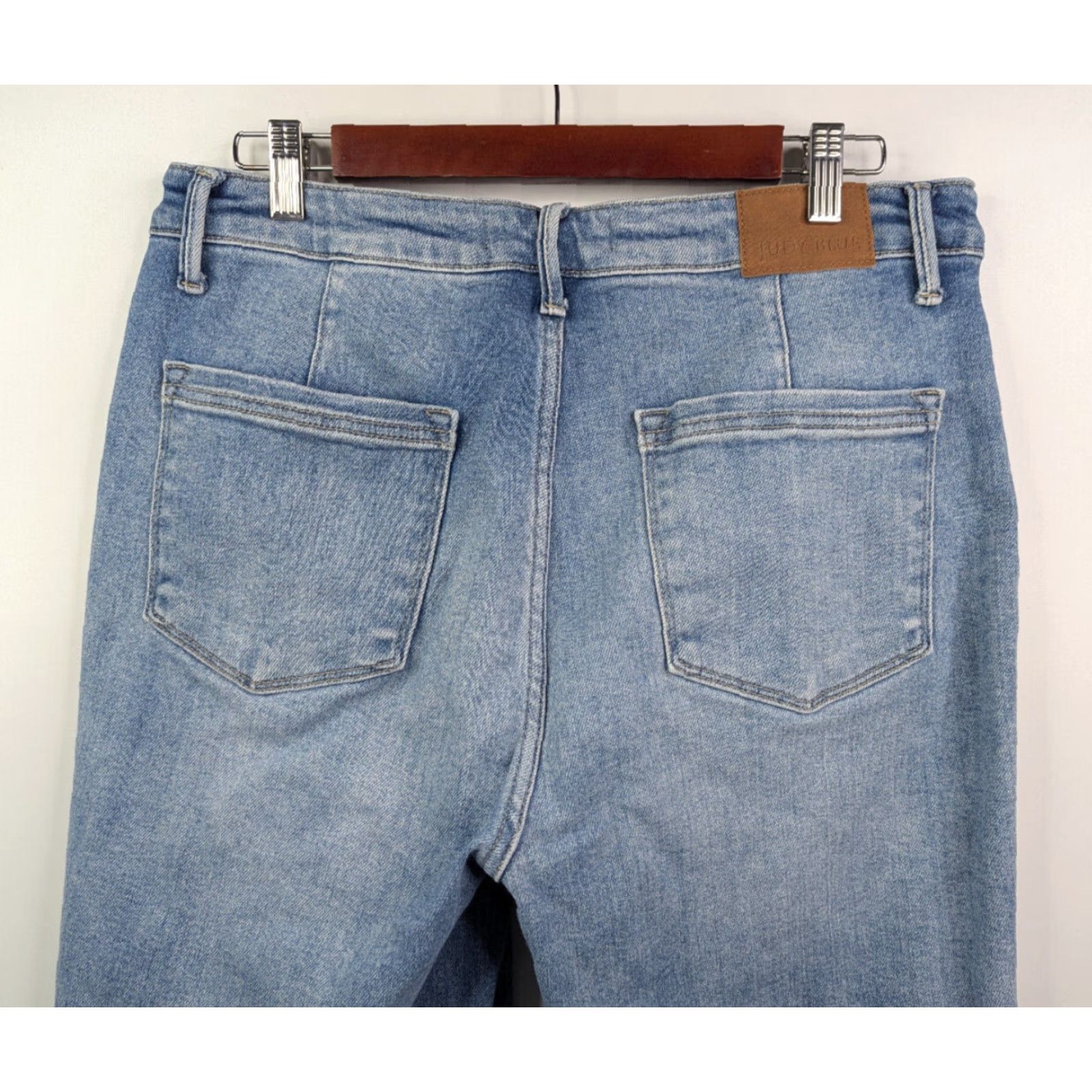 Vintage Judy Blue Fairmont High Rise Wide Leg Raw Hem Jeans Womens 13/31 Jeans Size 34" / US 12 / IT 48 - 5 Thumbnail