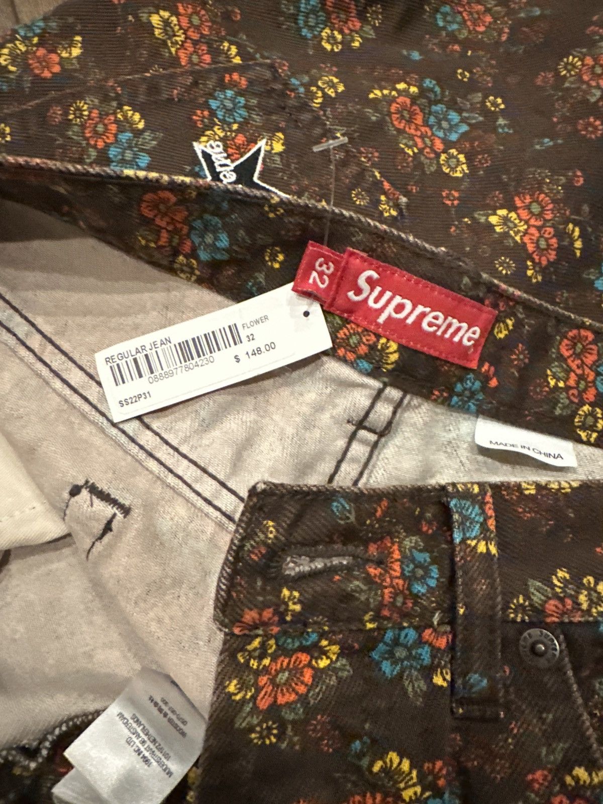 Supreme Supreme Flower Denim Size US 32 / EU 48 - 3 Thumbnail