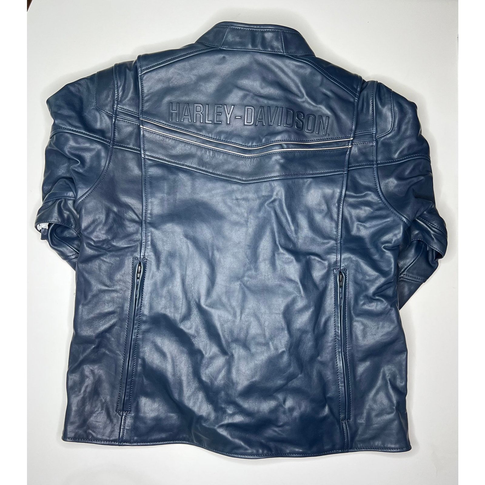 Harley Davidson Harley Davidson Capitol Triple Vent 2.0 Leather Jacket Blue Size US L / EU 52-54 / 3 - 2 Thumbnail