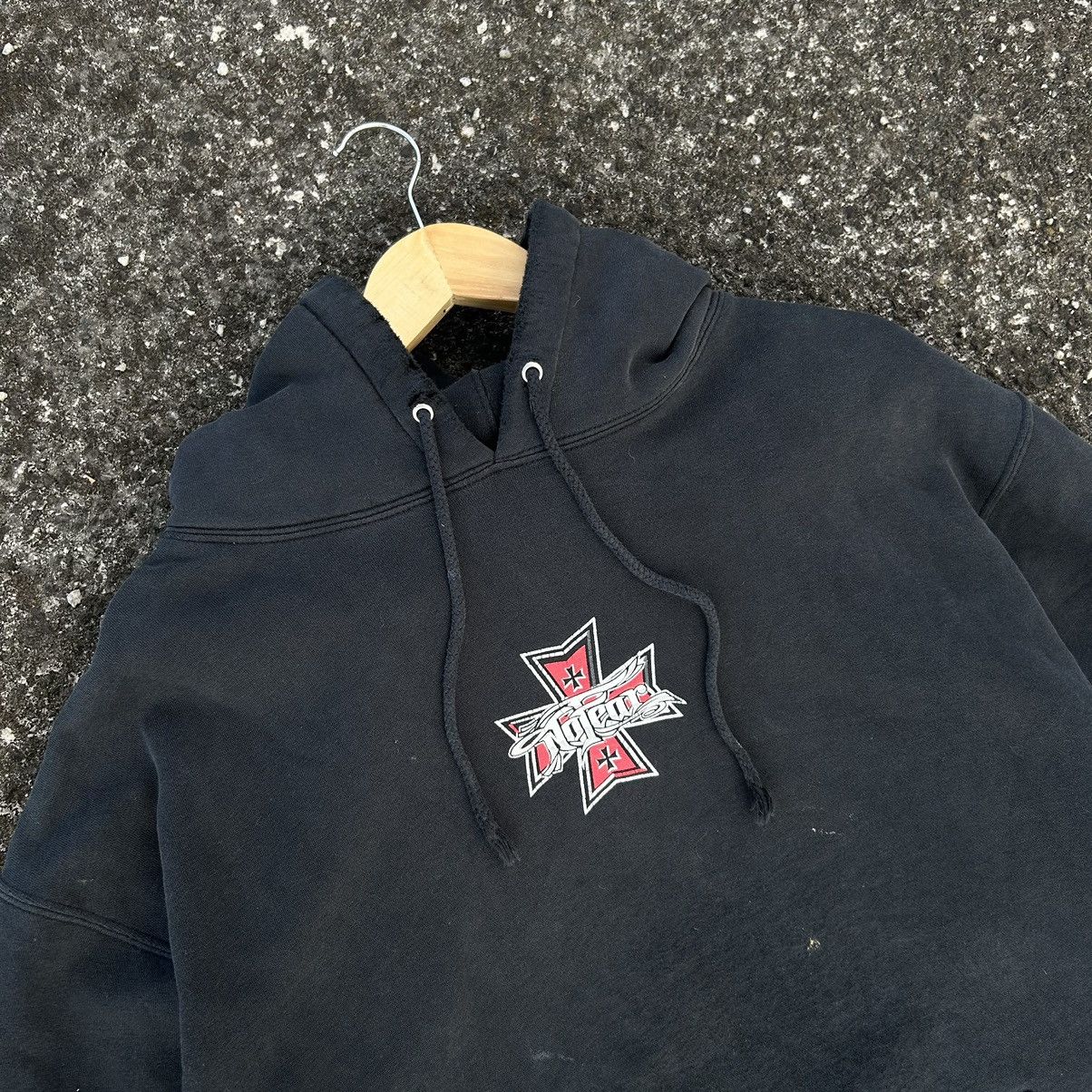 image of 90’S No Fear Distressed Hoodie in Black, Men's (Size XL)