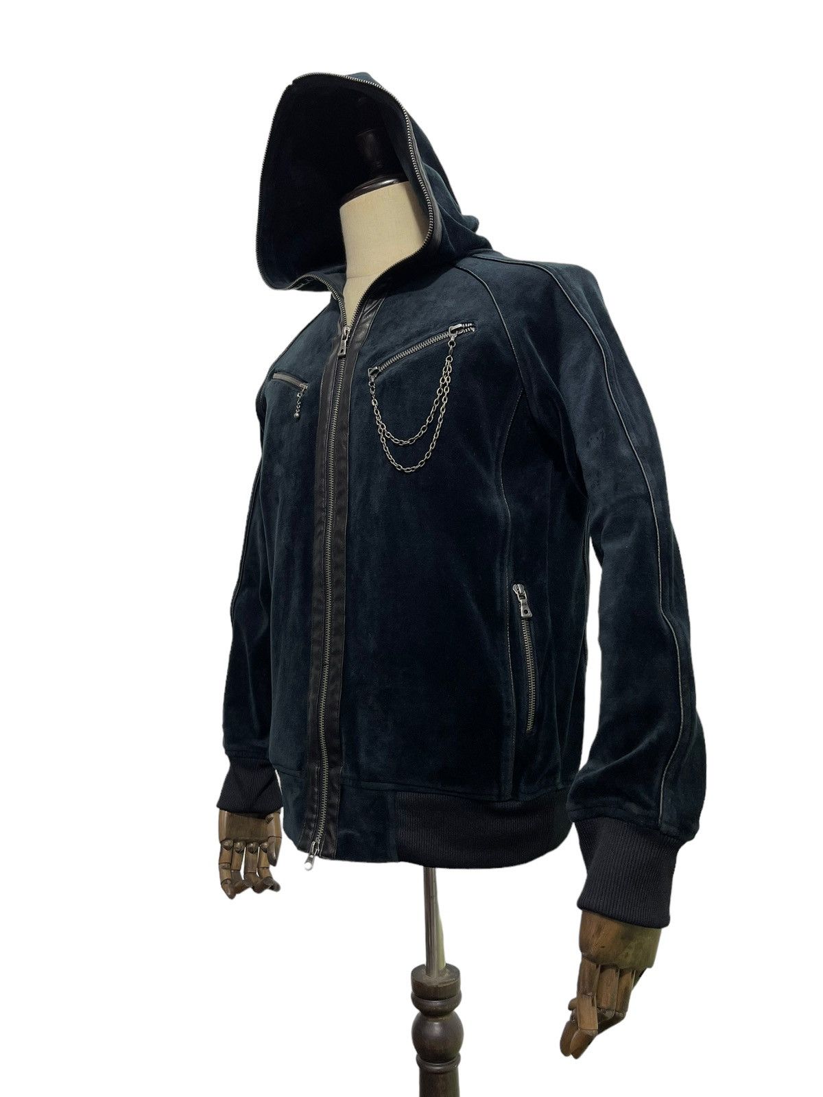 Japanese Brand Velvet Jacket Semantic Design Gothic Leather Parts 5🟩5 Size US M / EU 48-50 / 2 - 3 Thumbnail