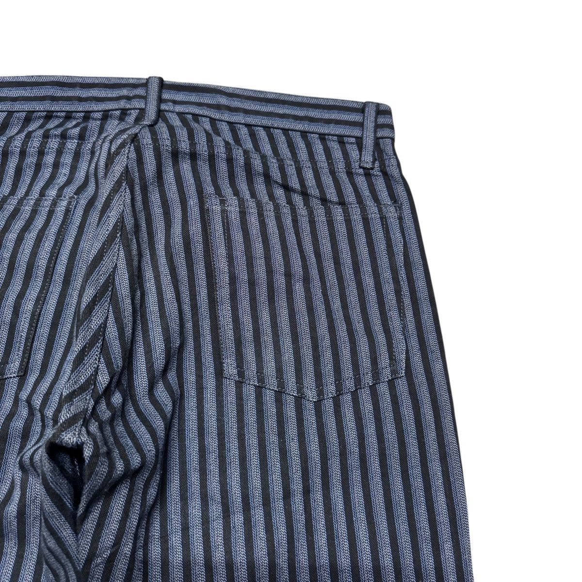 Japanese Brand EDGE RUPERT Striped Denim Flare Jeans Size US 30 / EU 46 - 11 Thumbnail