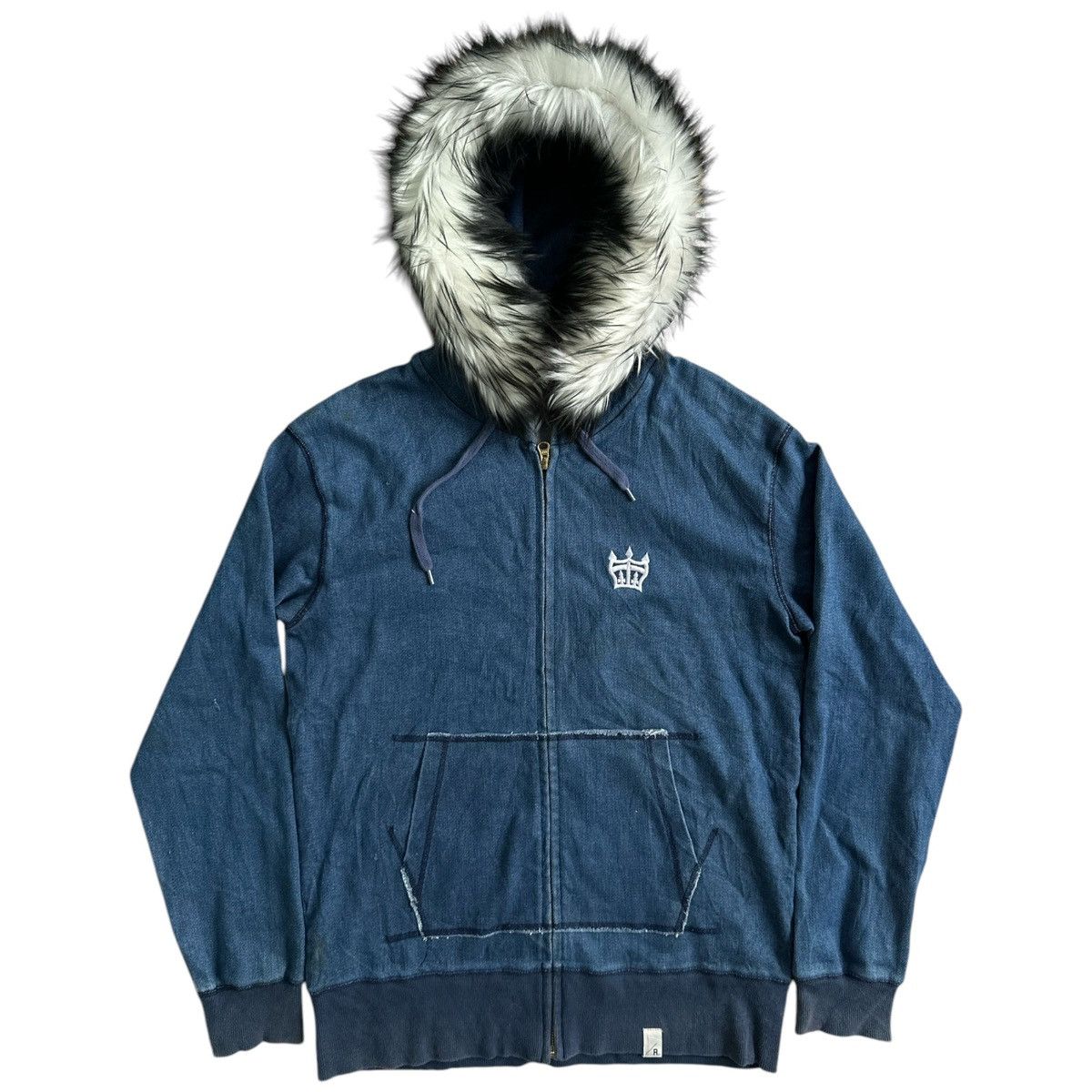 Hysteric Glamour DISTRESSED RODEO CROWN Zip Fur HOODIE IFSIXWASNINE LGB STYLE Size US M / EU 48-50 / 2 - 1 Thumbnail