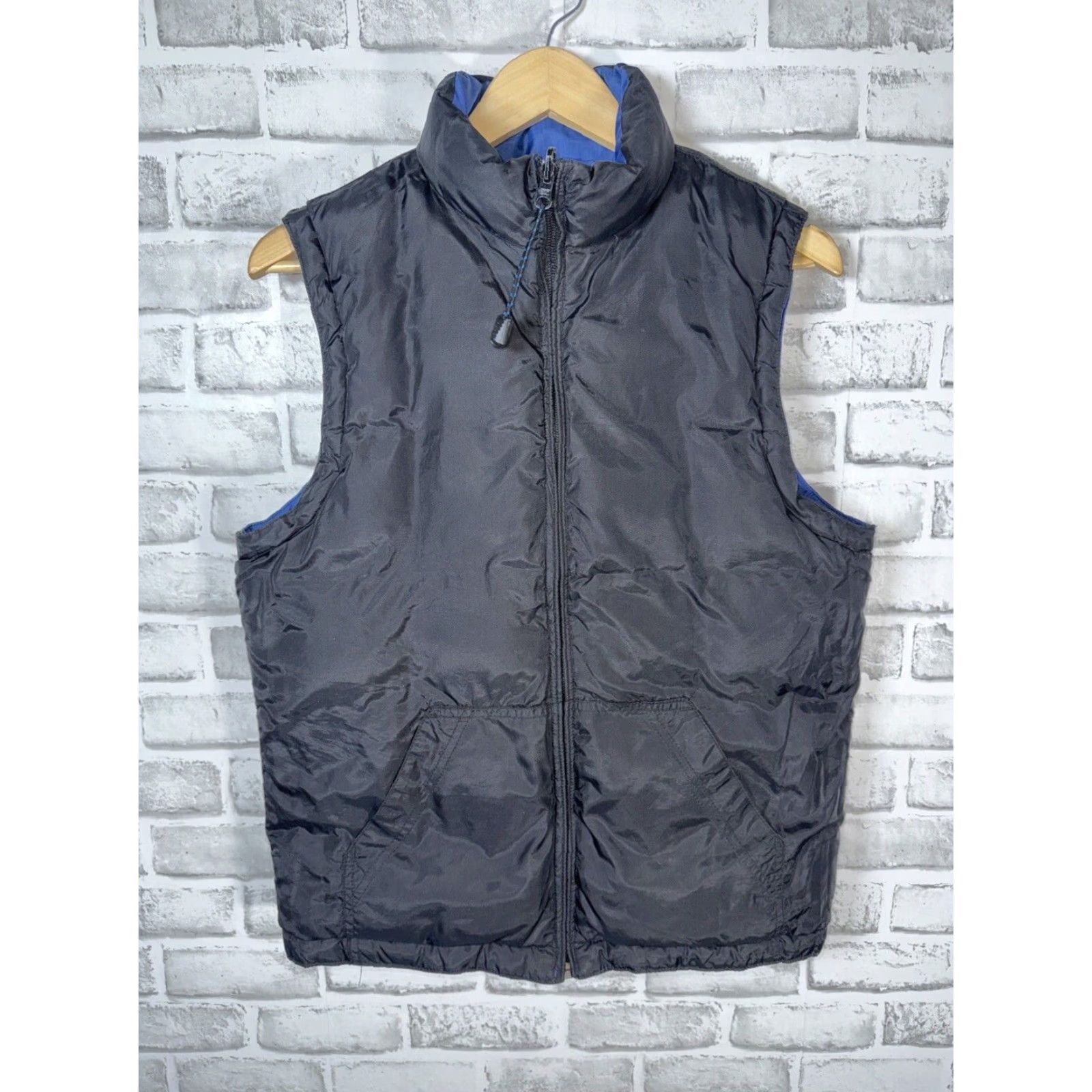 ジャケット・アウター old gap reversible down vest VINTAGE Gap Reversible DOWN PUFFER VEST Navy Blue/Black Unisex S