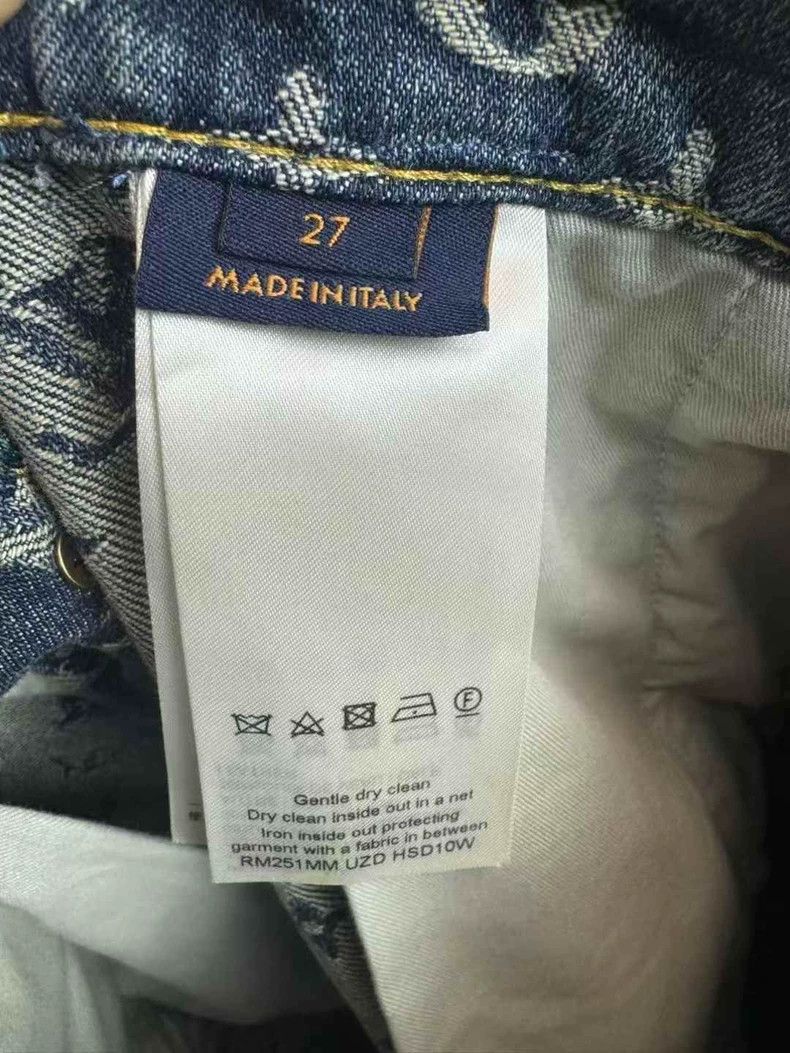 Louis Vuitton Louis Vuitton Full logo side stripe jeans Size US 27 - 6 Thumbnail