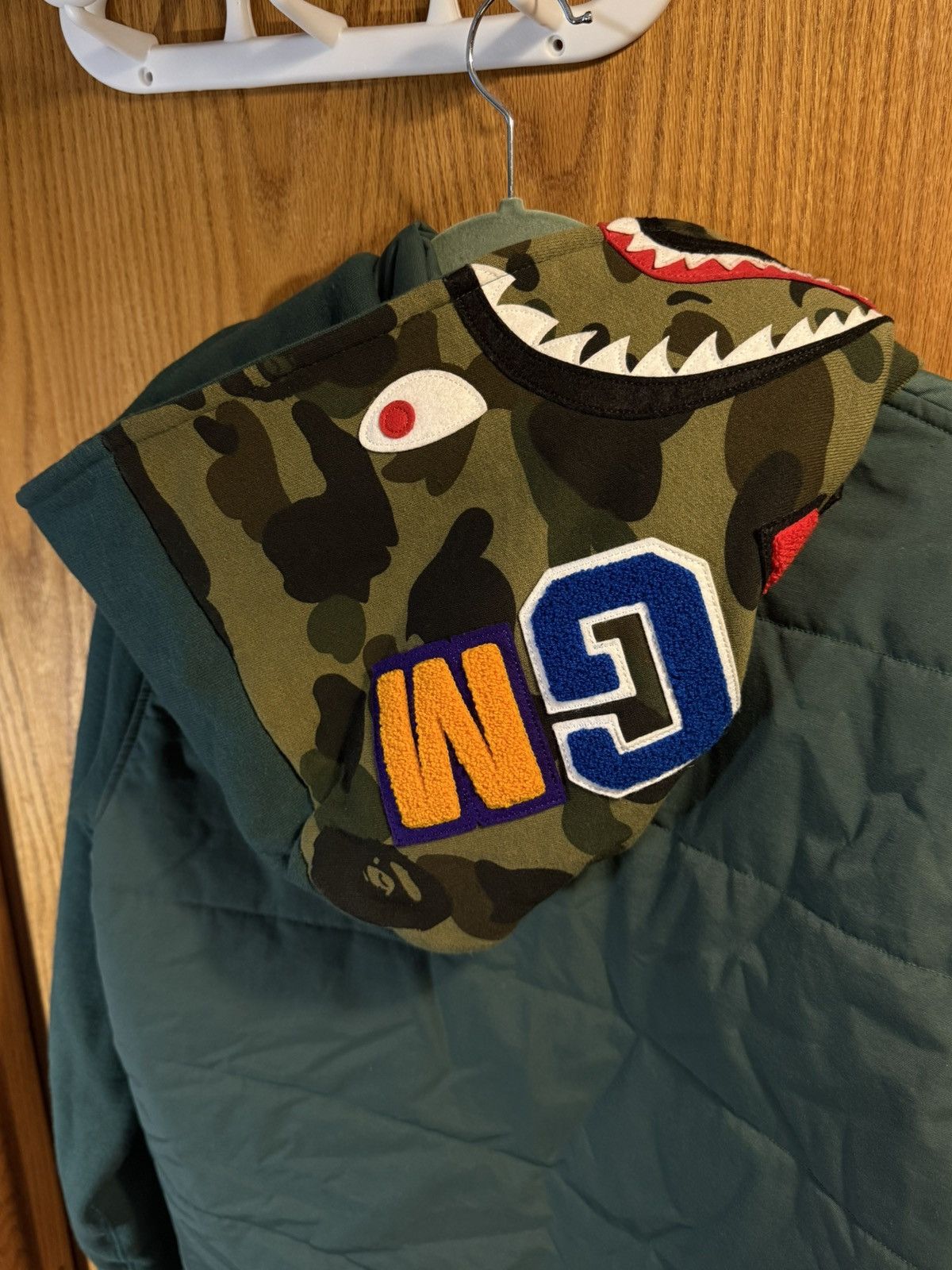 Bape Bape shark coat Jacket/ Hoodie green Size US L / EU 52-54 / 3 - 3 Thumbnail