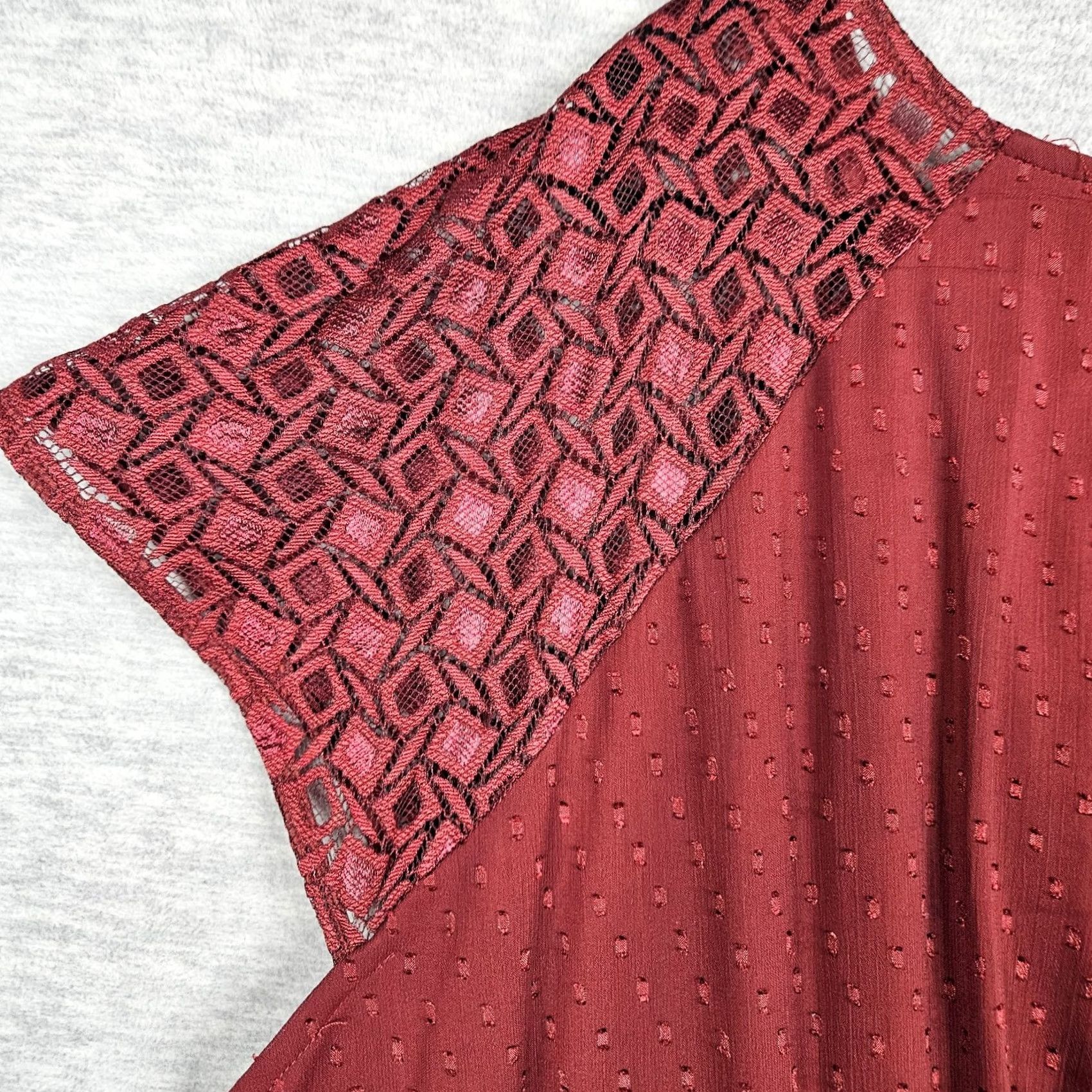Torrid Torrid Red Mini Dress Lace Crochet Pockets Plus Size 3 Women’s Skater Dress Children No Vintage Size XS / US 0-2 / IT 36-38 - 6 Thumbnail