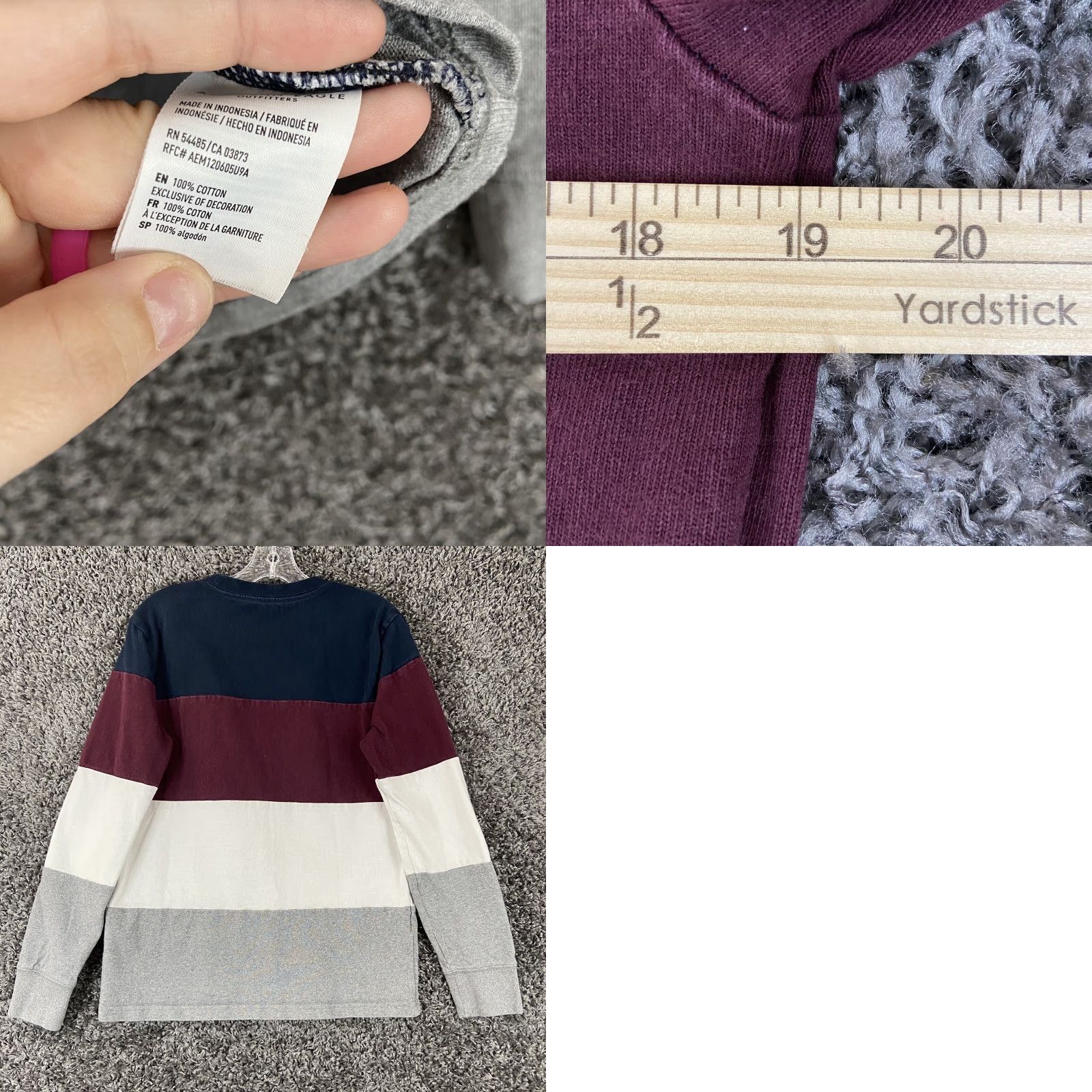 American Eagle Outfitters American Eagle Outfitters Striped Shirt Button-Up Long Sleeve S Multicolor Mens Size US S / EU 44-46 / 1 - 8 Thumbnail