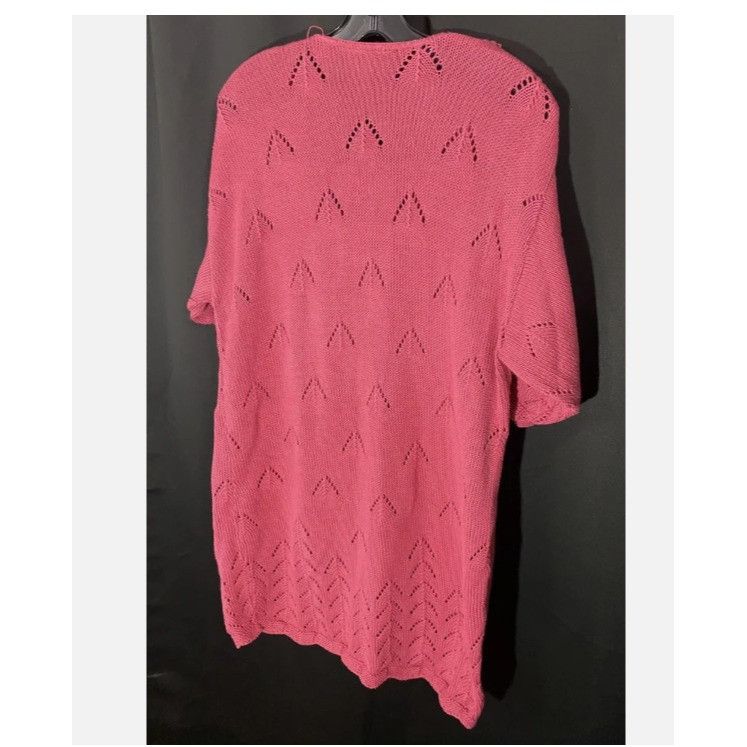 Other VTG 70s Long Sweater Grandma Sz 16 Bright Lights USA Pink fl Size XXL / US 16-18 / IT 52-54 - 10 Thumbnail