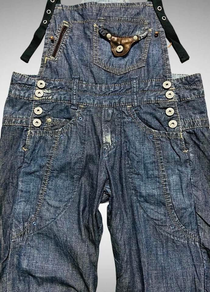 Marithe + Francois Girbaud 🔥MFG BLUE DENIM JUMPSUITS OVERALL PANT W32 Size US 32 / EU 48 - 4 Thumbnail