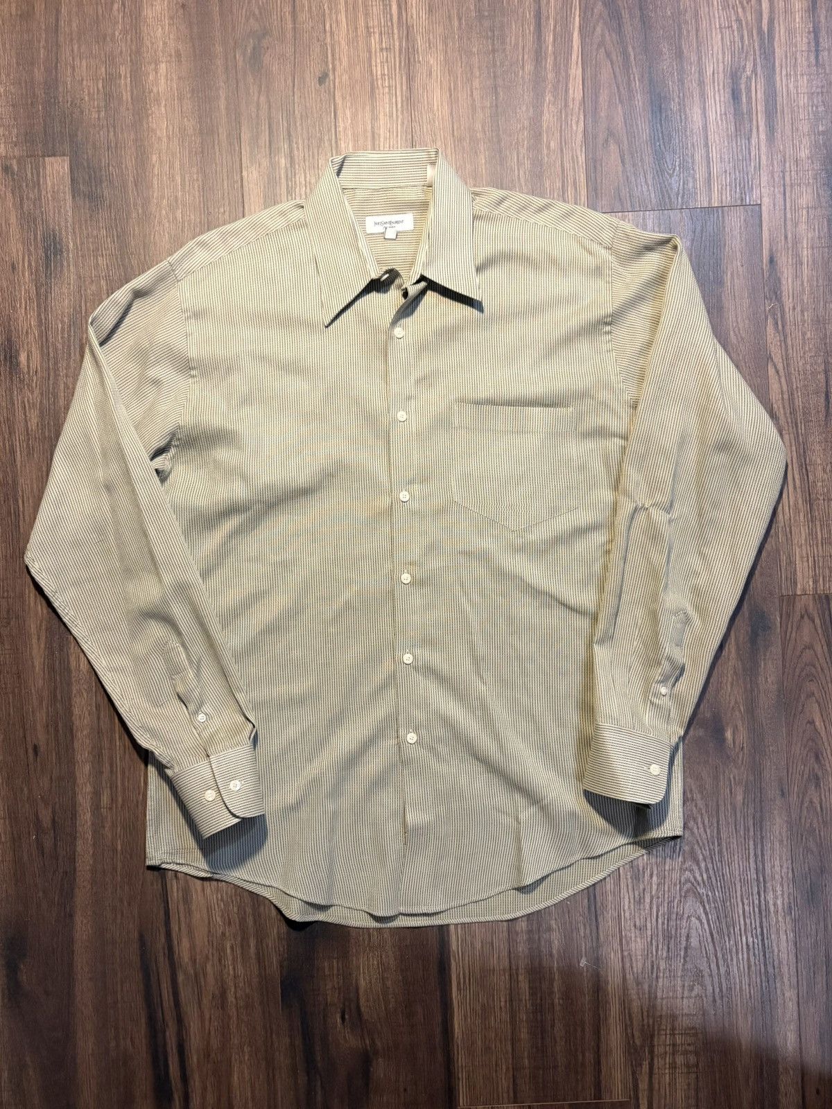 Yves Saint Laurent 🔥Vintage Yves Saint Laurent Striped Button Down Shirt YSL🔥 Size US L / EU 52-54 / 3 - 1 Thumbnail