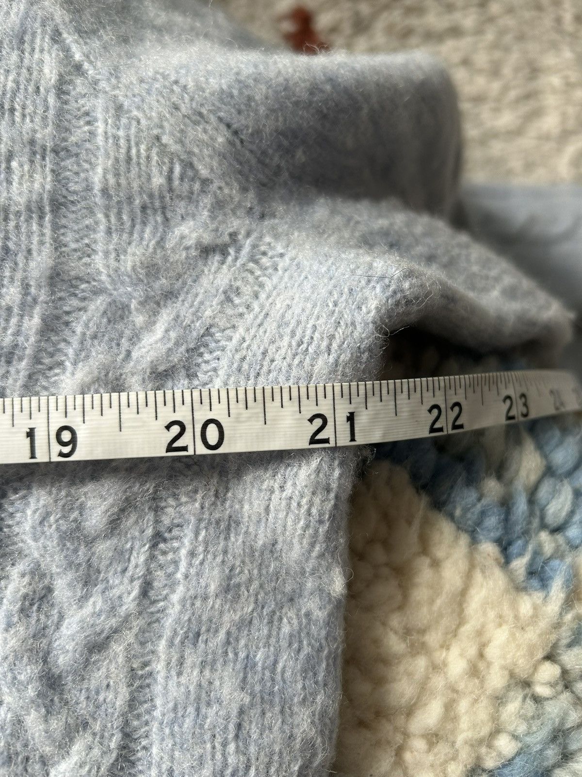 J.Crew J. Crew Light Blue Cable Knit Shetland Sweater Size US M / EU 48-50 / 2 - 5 Thumbnail