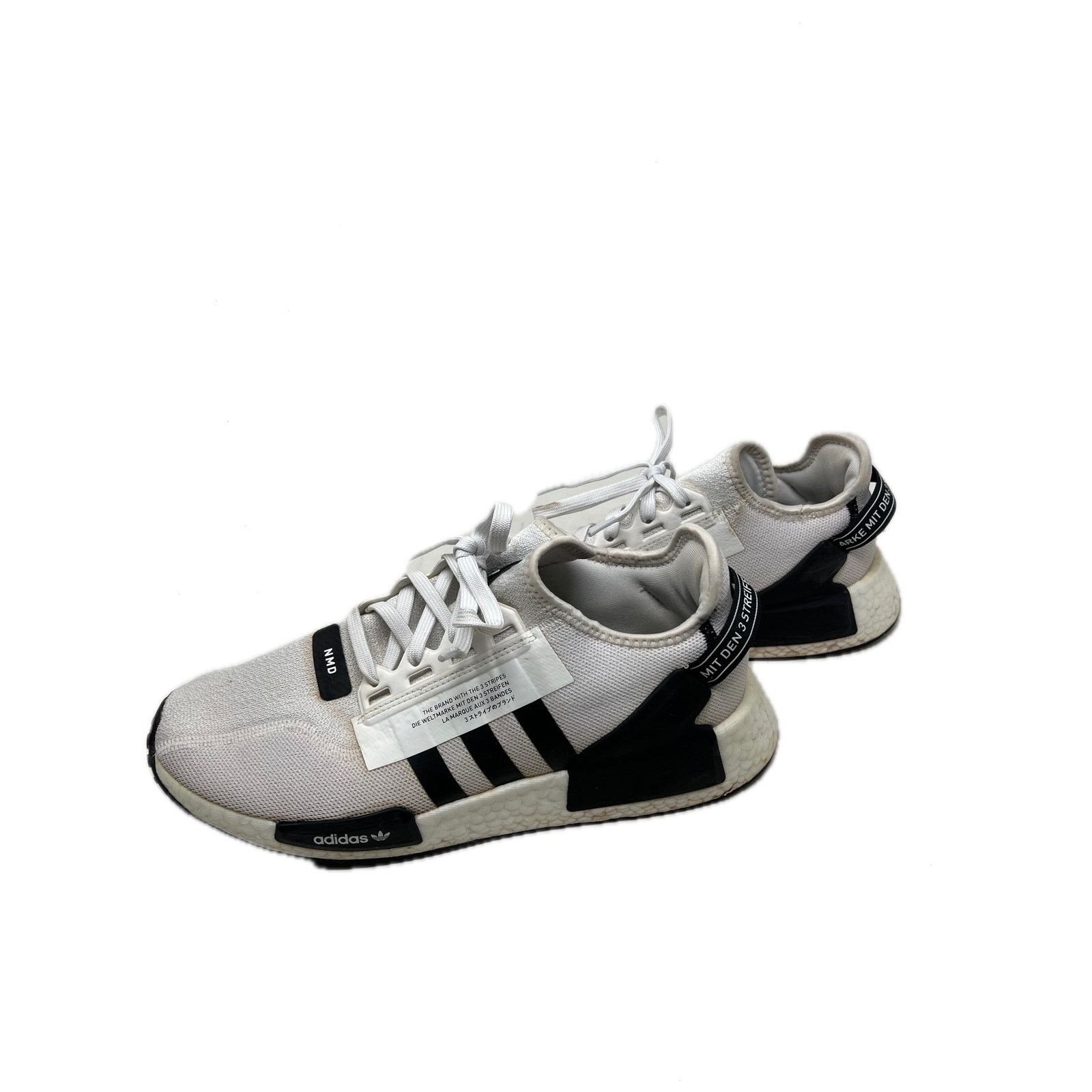 Adidas adidas NMD R1 V2 White Black Stripes Mens 10.5 Size US 11.5 / EU 44-45 - 2 Thumbnail