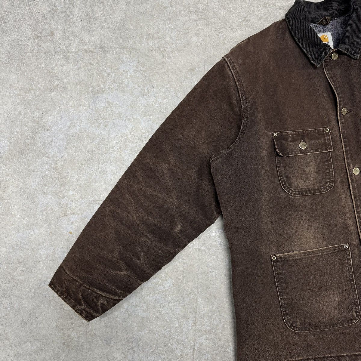 Carhartt Vintage Carhartt Chore Jacket Faded Size US L / EU 52-54 / 3 - 6 Thumbnail