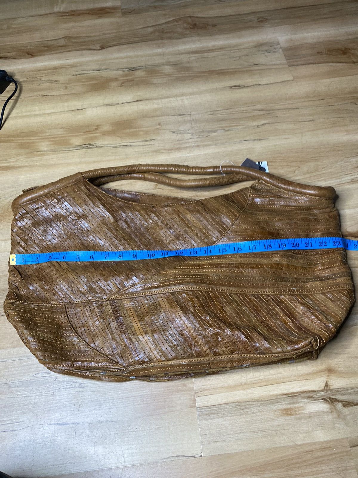 Genuine Leather Brown Goa leather patchwork tote bag Size ONE SIZE - 7 Thumbnail