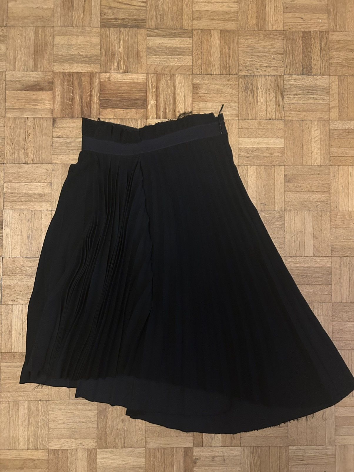 Balenciaga Balenciaga black Asymmetrical Pleated Skirt Size 26" / US 2 / IT 38 - 4 Thumbnail