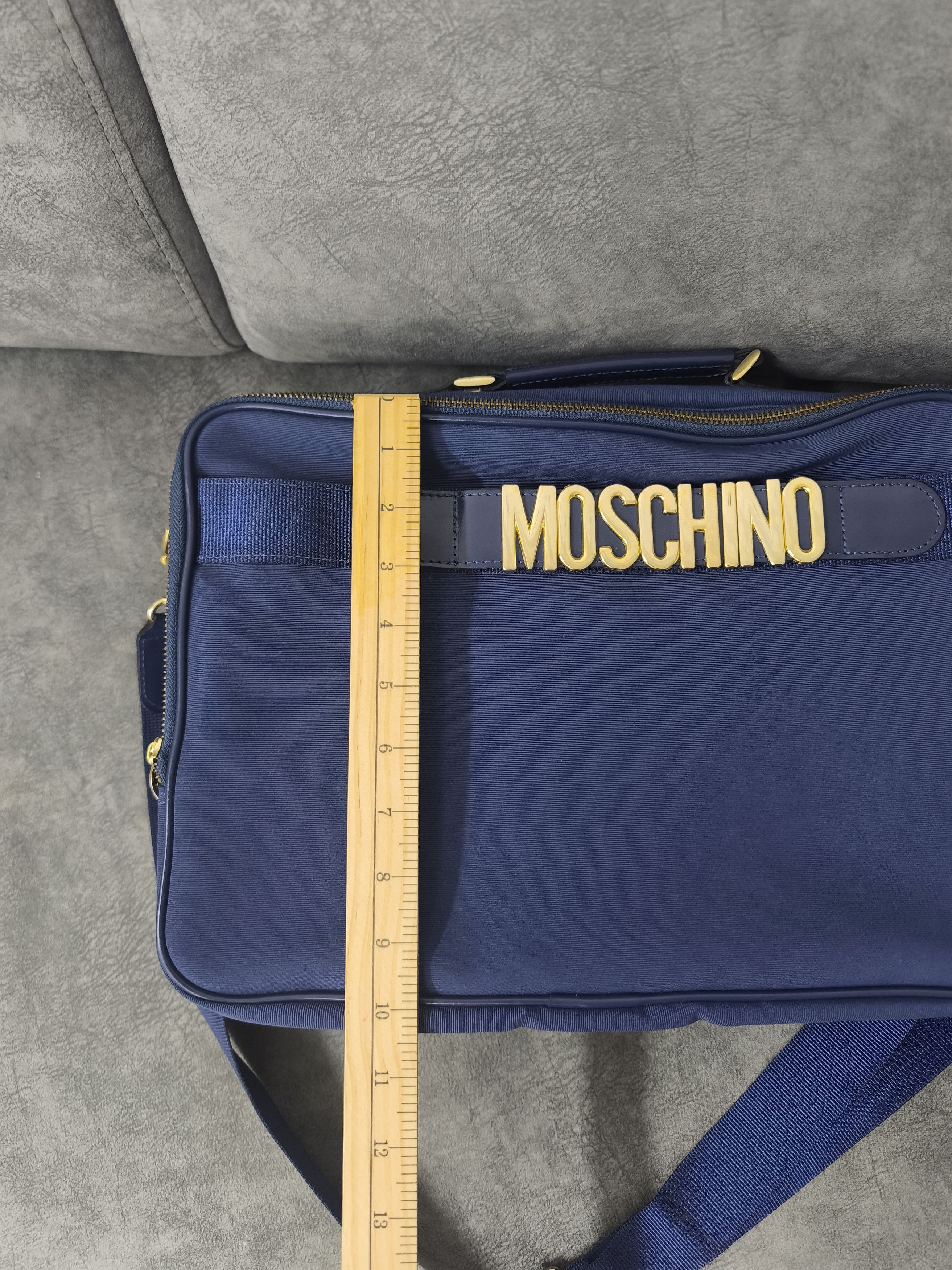 Moschino Vintage Moschino Shoulder Bag – Navy with Gold Hardware Size ONE SIZE - 11 Thumbnail