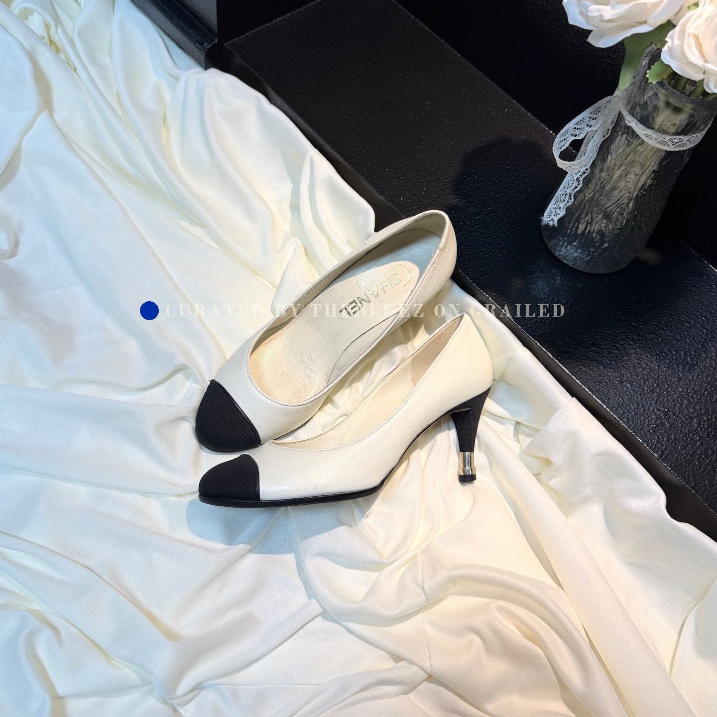 Chanel Chanel Black White Mary Jane Heels Size US 6.5 / IT 36.5 - 1 Thumbnail