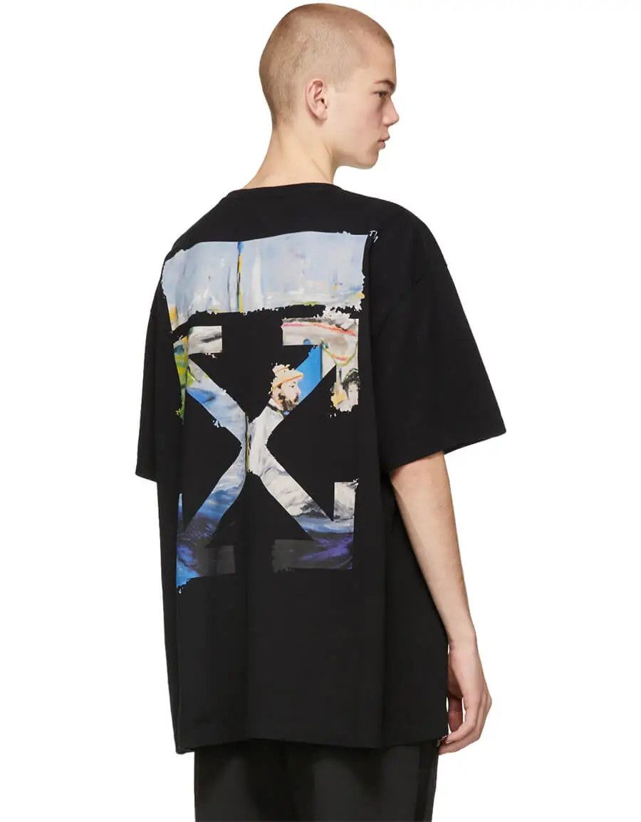 Off-White Black Painting Arrows Oversized T-Shirt Size US XXS / EU 40 - 2 Thumbnail