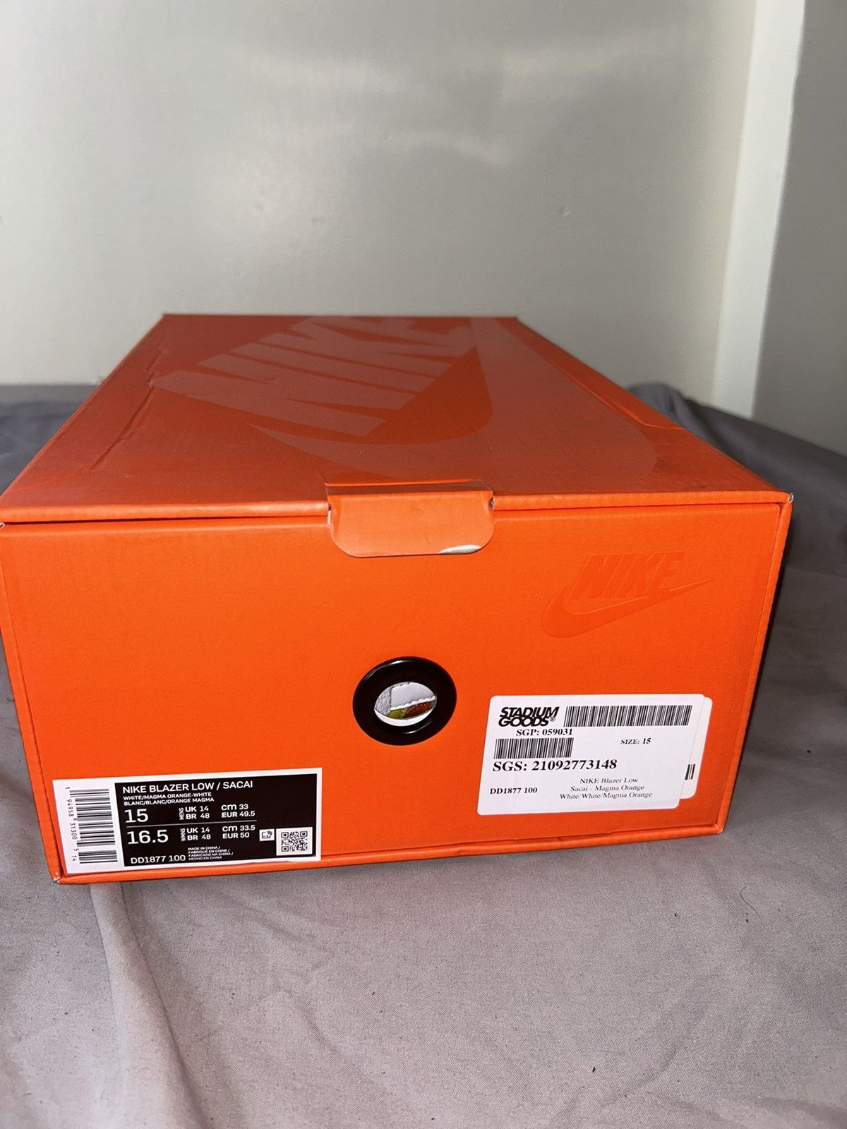 Nike Nike blazer sacai low white and magma orange-sz15 Size US 15 / EU 48 - 7 Thumbnail